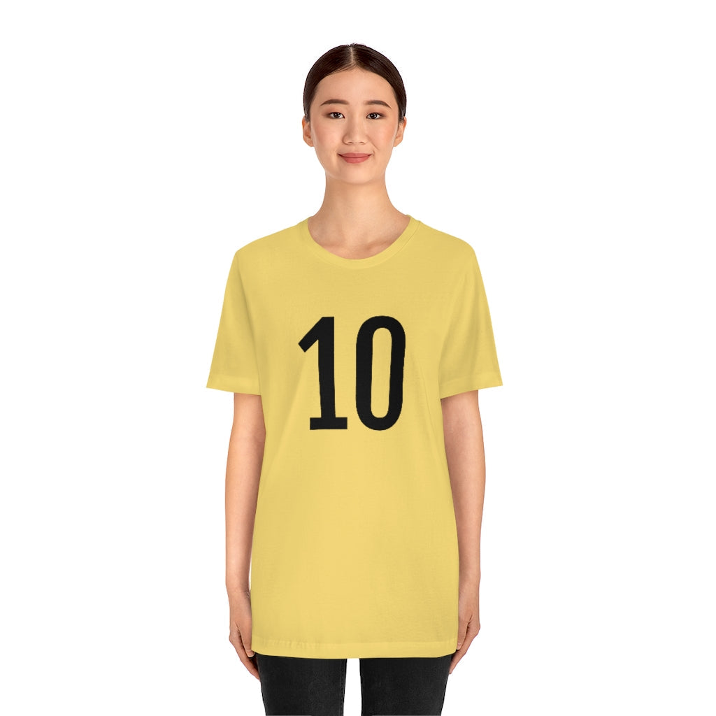 T-Shirt 10 Numbered T Shirt with Number On Them for Numerological Black Tshirt Outfit Petrova Designs