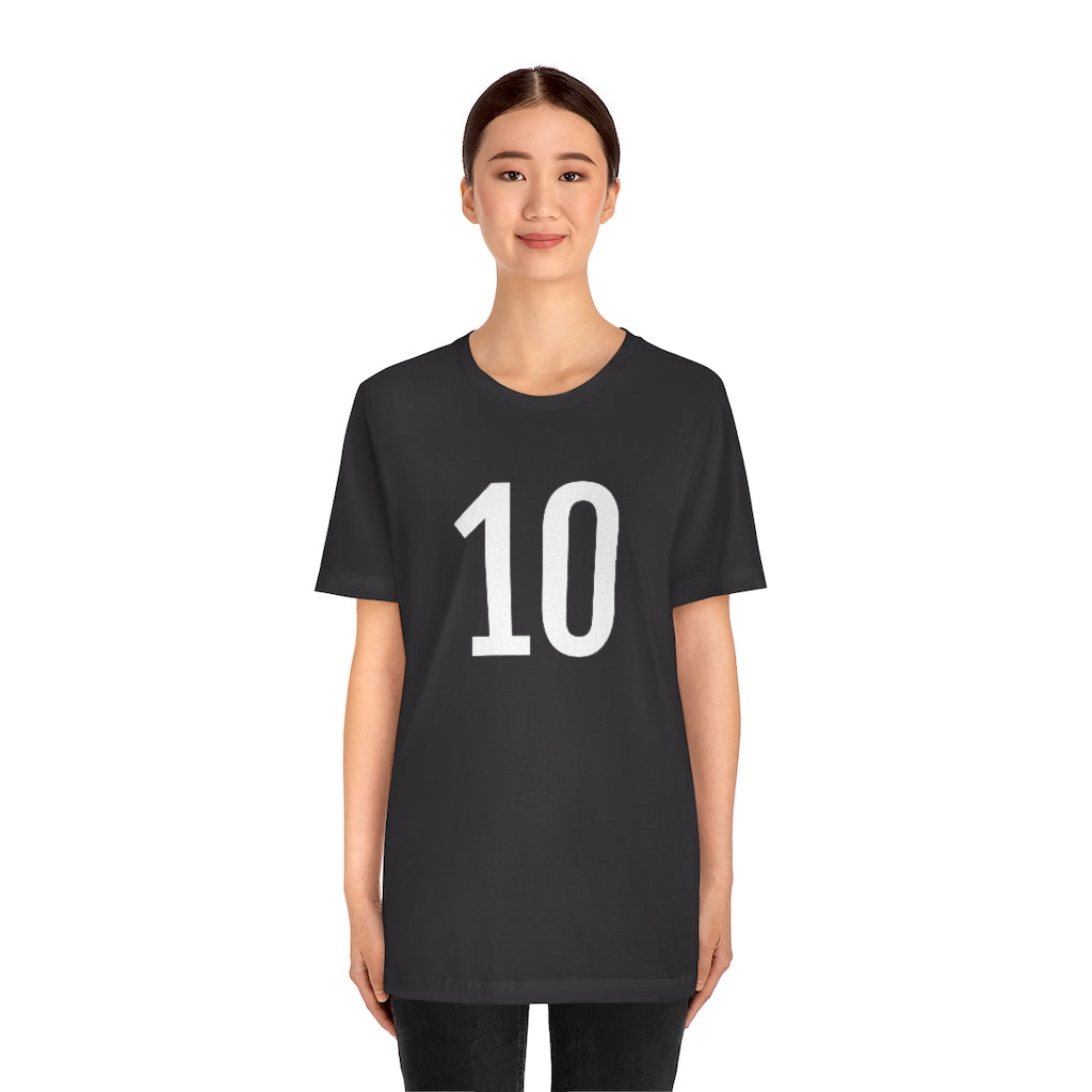 T-Shirt 10 Numbered T Shirt with Number On Them for Numerological Black Tshirt Outfit Petrova Designs
