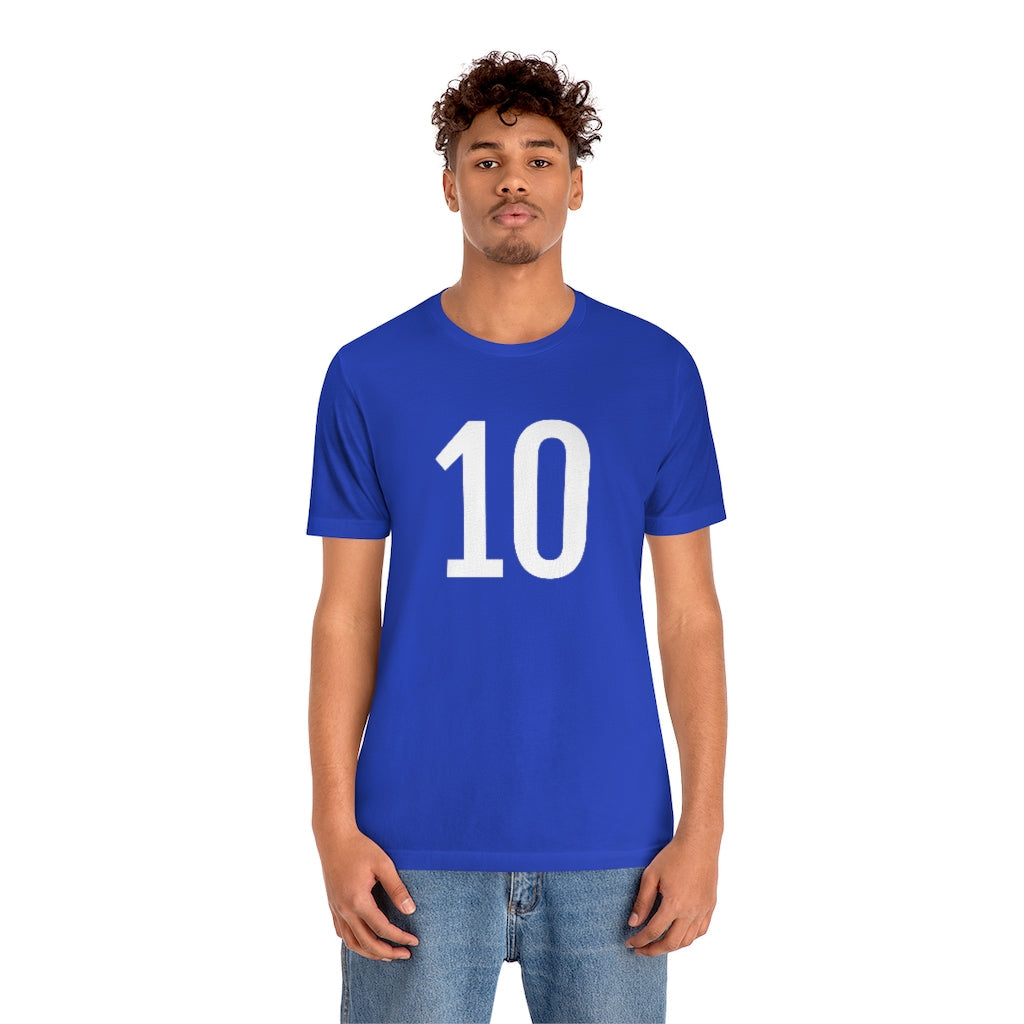 T-Shirt 10 Numbered T Shirt with Number On Them for Numerological Black Tshirt Outfit Petrova Designs