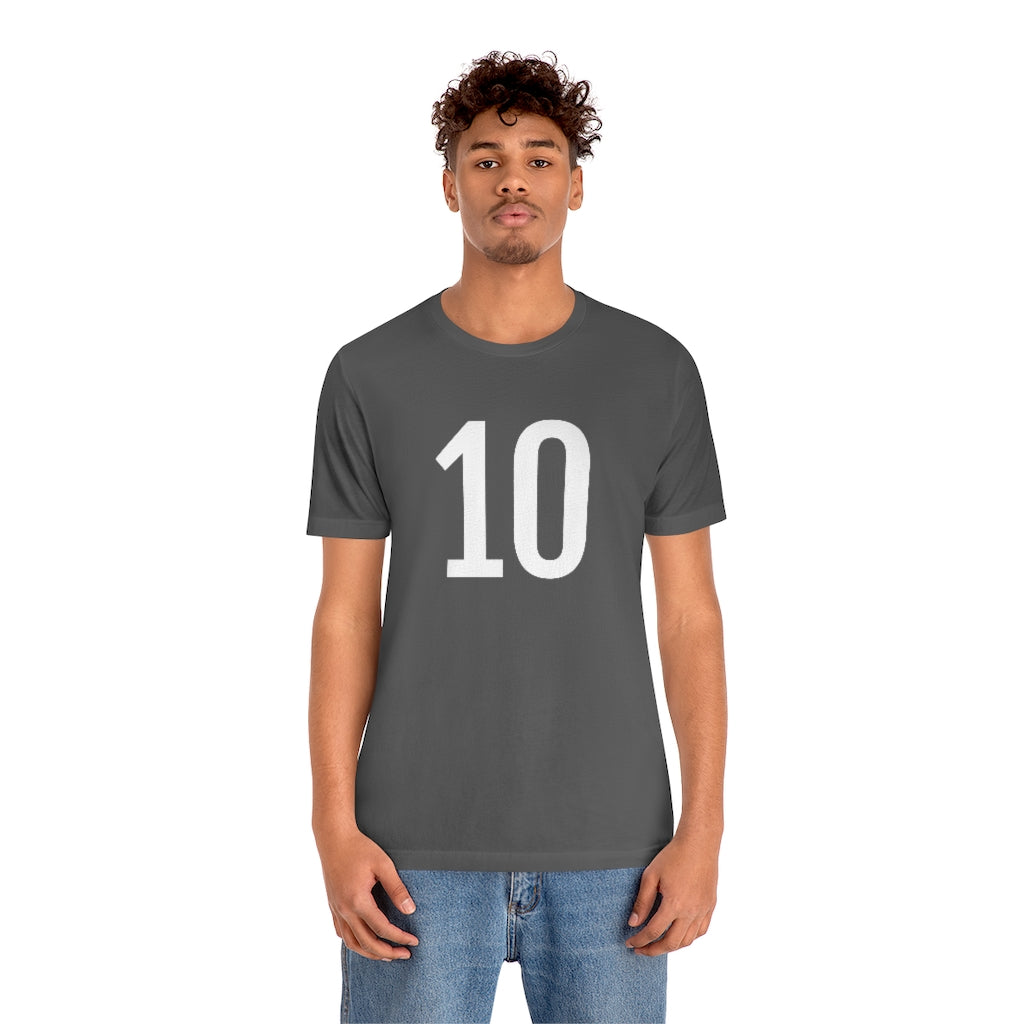 T-Shirt 10 Numbered T Shirt with Number On Them for Numerological Black Tshirt Outfit Petrova Designs