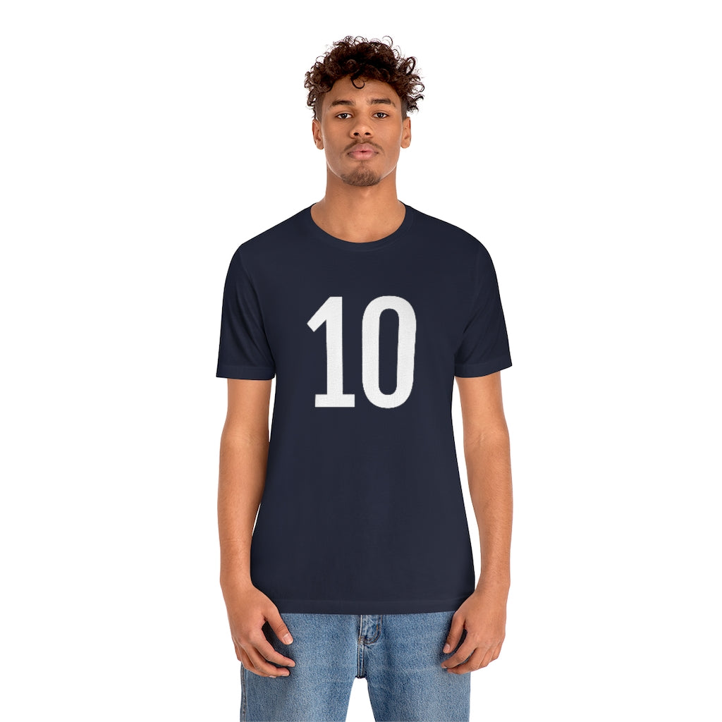 T-Shirt 10 Numbered T Shirt with Number On Them for Numerological Black Tshirt Outfit Petrova Designs