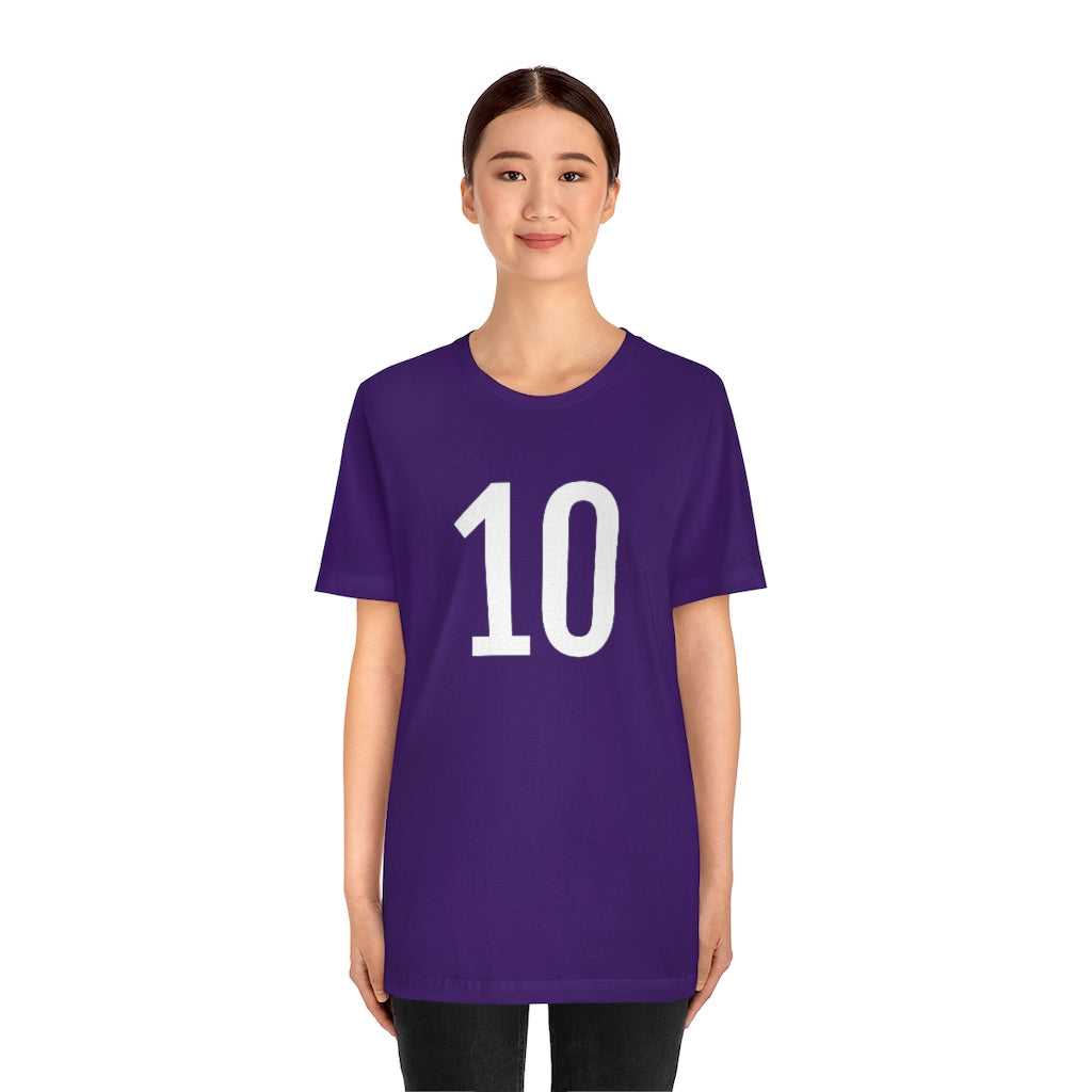 T-Shirt 10 Numbered T Shirt with Number On Them for Numerological Black Tshirt Outfit Petrova Designs