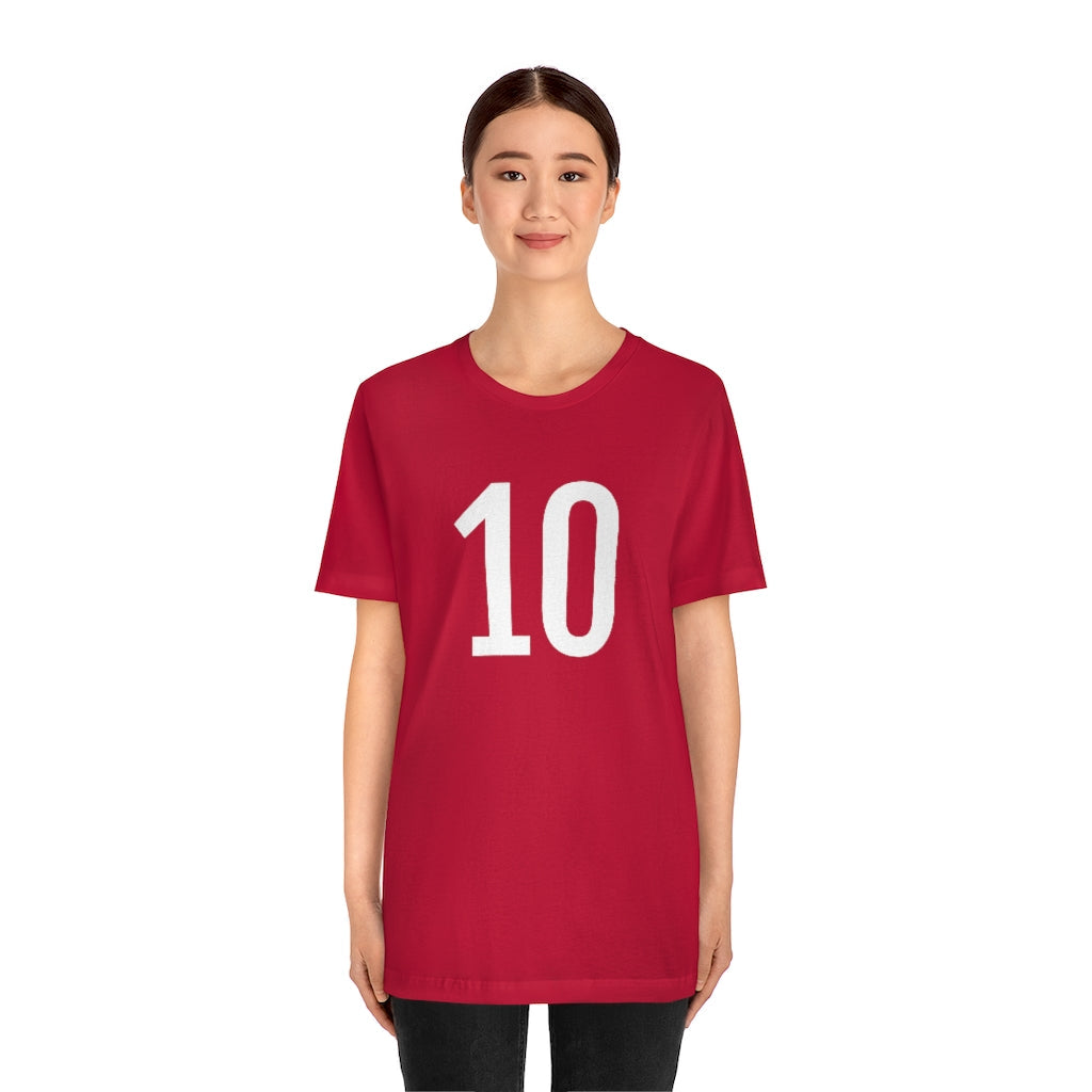 T-Shirt 10 Numbered T Shirt with Number On Them for Numerological Black Tshirt Outfit Petrova Designs