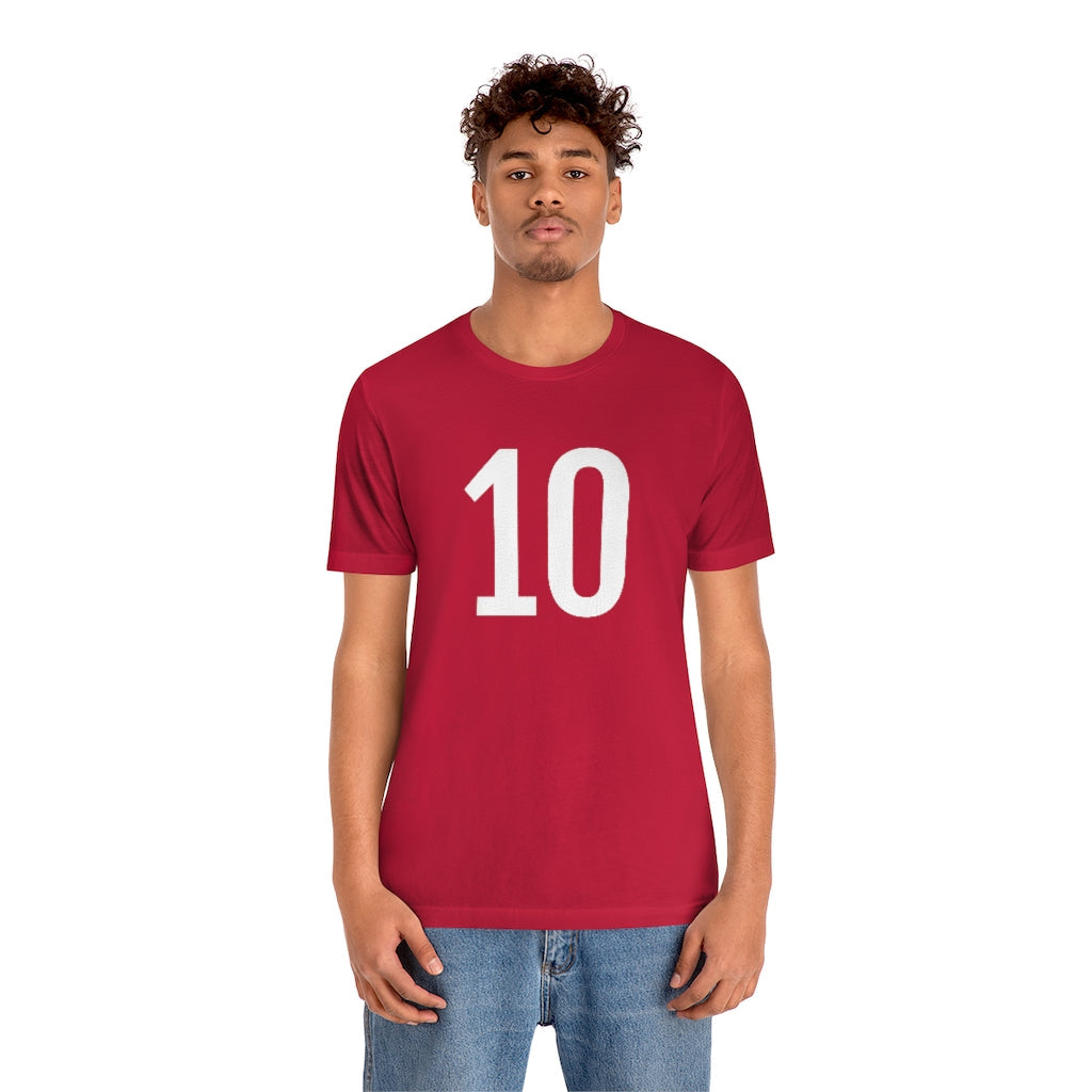 T-Shirt 10 Numbered T Shirt with Number On Them for Numerological Black Tshirt Outfit Petrova Designs