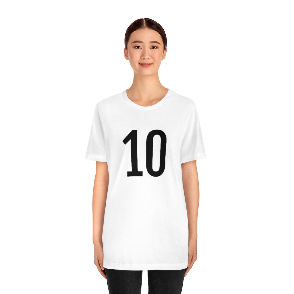 T-Shirt 10 Numbered T Shirt with Number On Them for Numerological Black Tshirt Outfit Petrova Designs