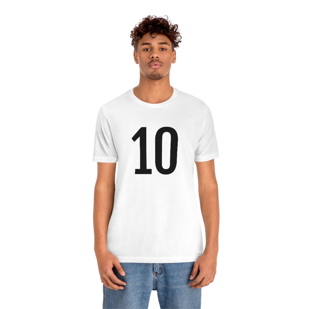 T-Shirt 10 Numbered T Shirt with Number On Them for Numerological Black Tshirt Outfit Petrova Designs