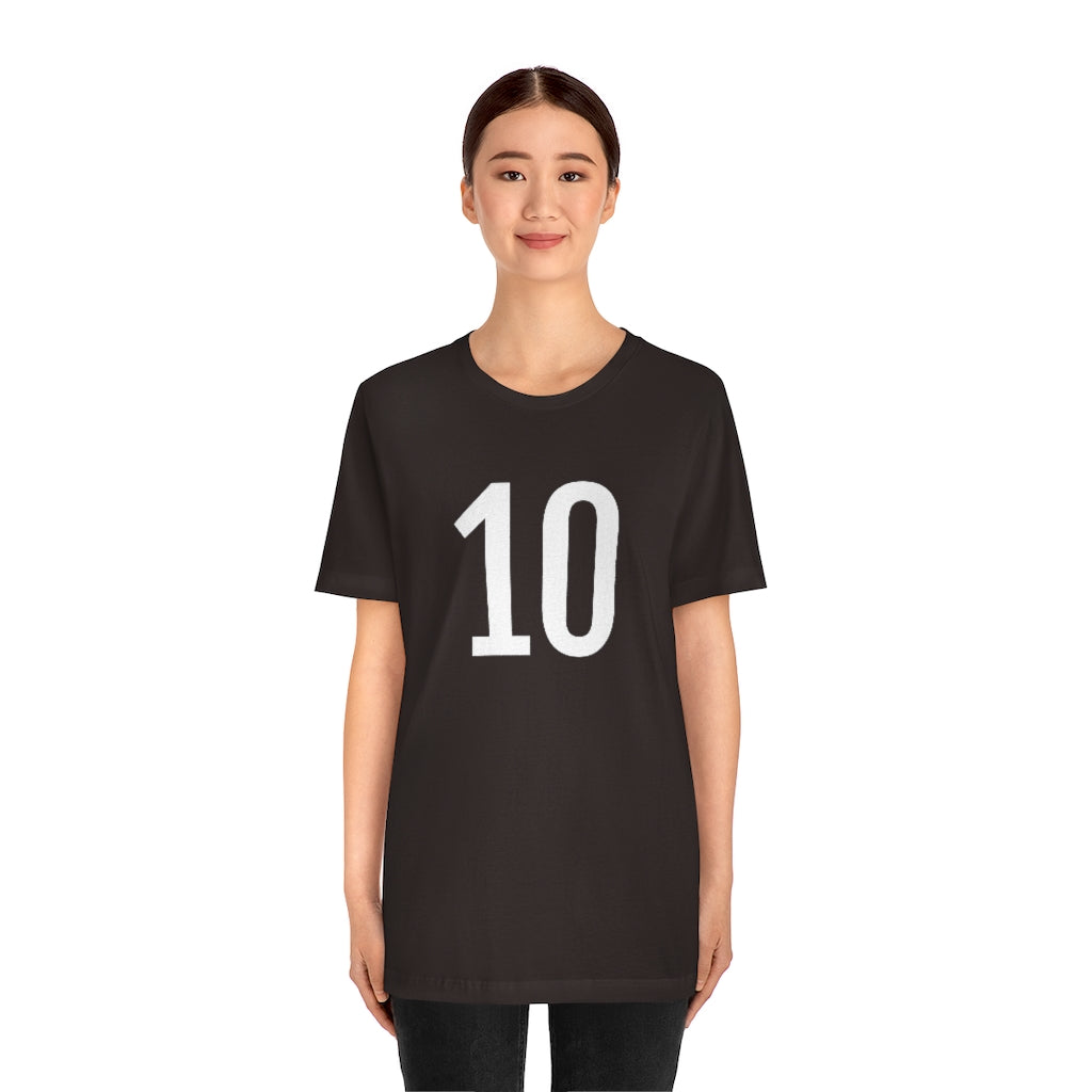 T-Shirt 10 Numbered T Shirt with Number On Them for Numerological Black Tshirt Outfit Petrova Designs