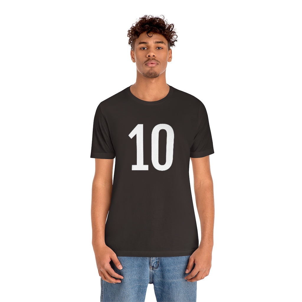 T-Shirt 10 Numbered T Shirt with Number On Them for Numerological Black Tshirt Outfit Petrova Designs