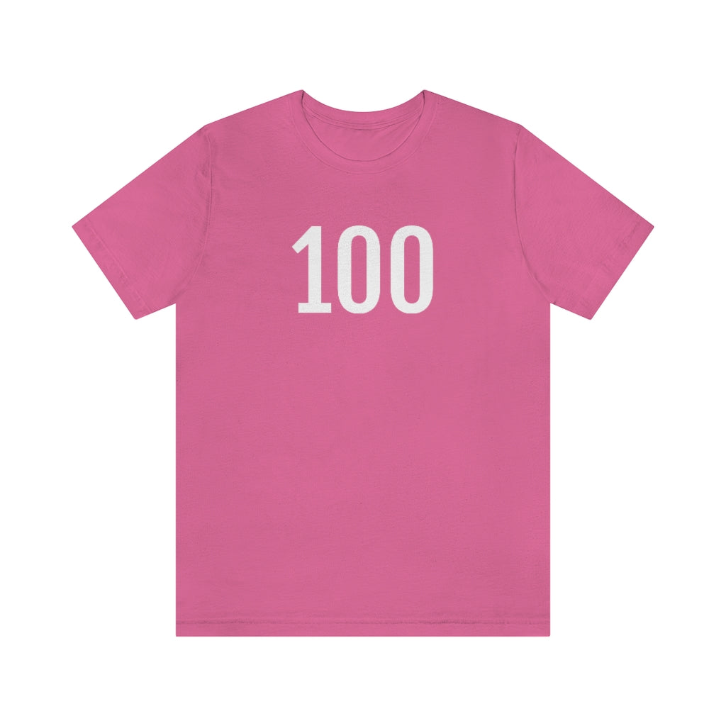 Charity Pink T-Shirt 100 Numbered T Shirt with Number On Them for Angel Number Tshirt Outfit Petrova Designs