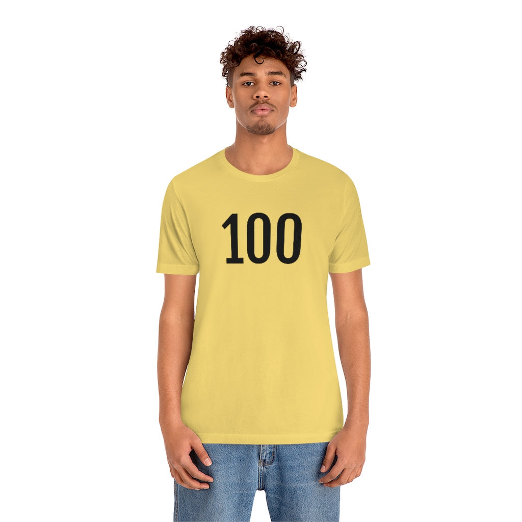 T-Shirt 100 Numbered T Shirt with Number On Them for Angel Number Tshirt Outfit Petrova Designs
