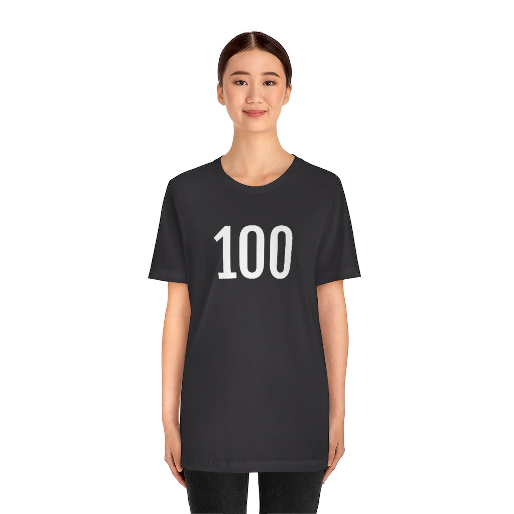 T-Shirt 100 Numbered T Shirt with Number On Them for Angel Number Tshirt Outfit Petrova Designs