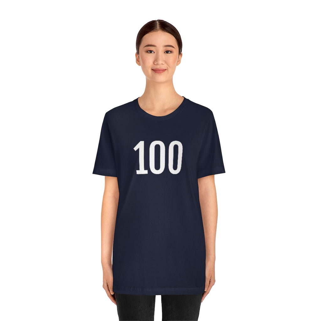 T-Shirt 100 Numbered T Shirt with Number On Them for Angel Number Tshirt Outfit Petrova Designs
