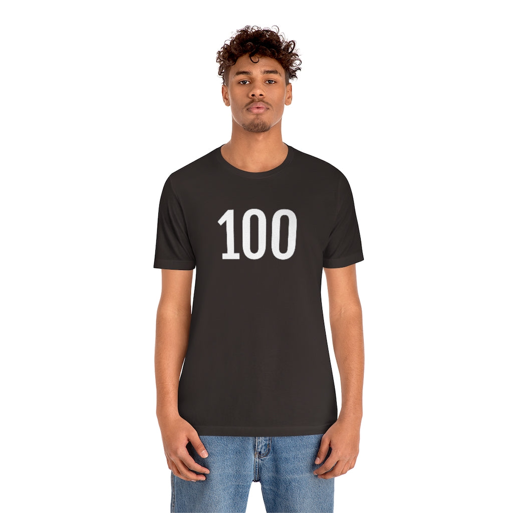 T-Shirt 100 Numbered T Shirt with Number On Them for Angel Number Tshirt Outfit Petrova Designs