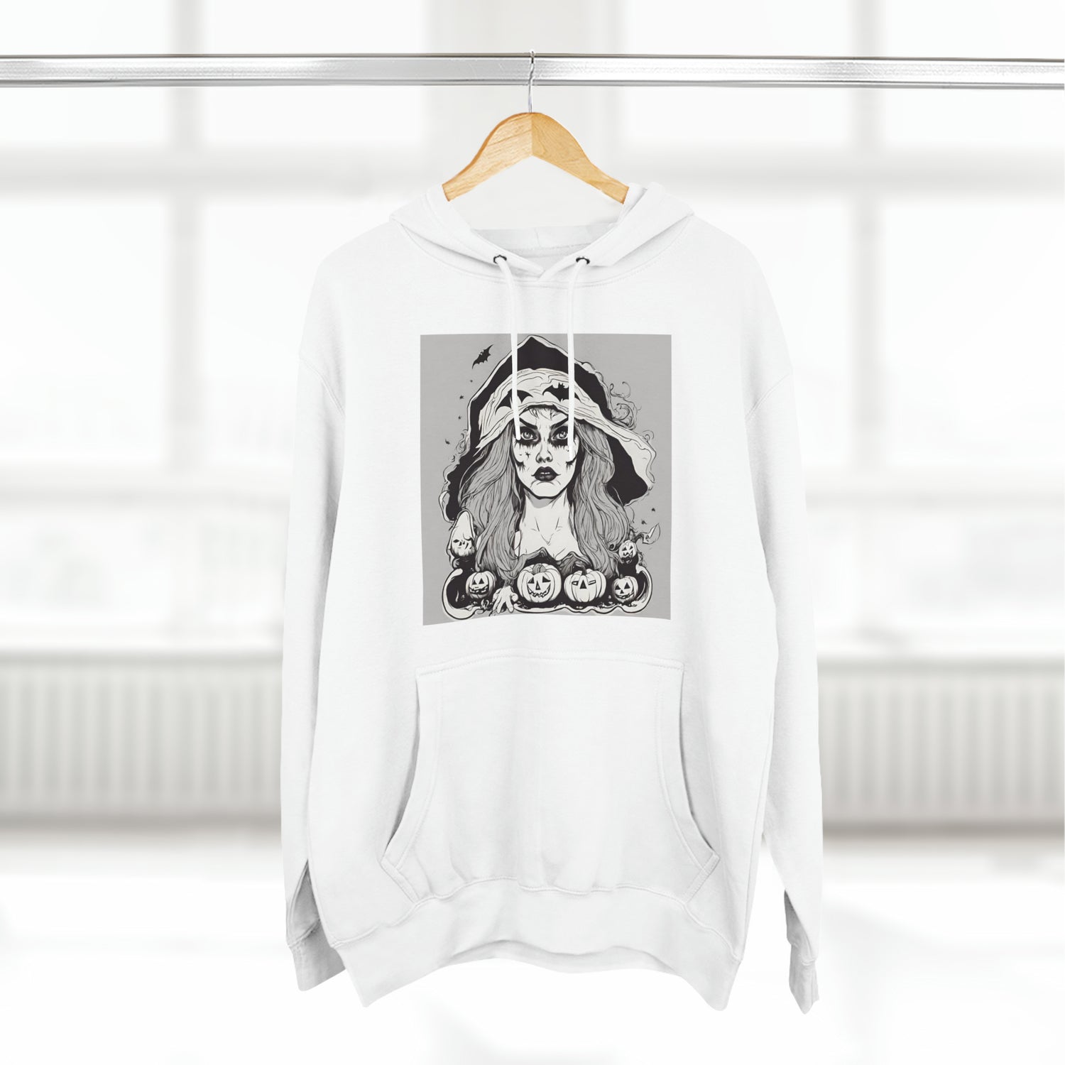 White Hoodie Halloween Hoodie Design for Sweatshirt Outfit Fall Petrova Designs