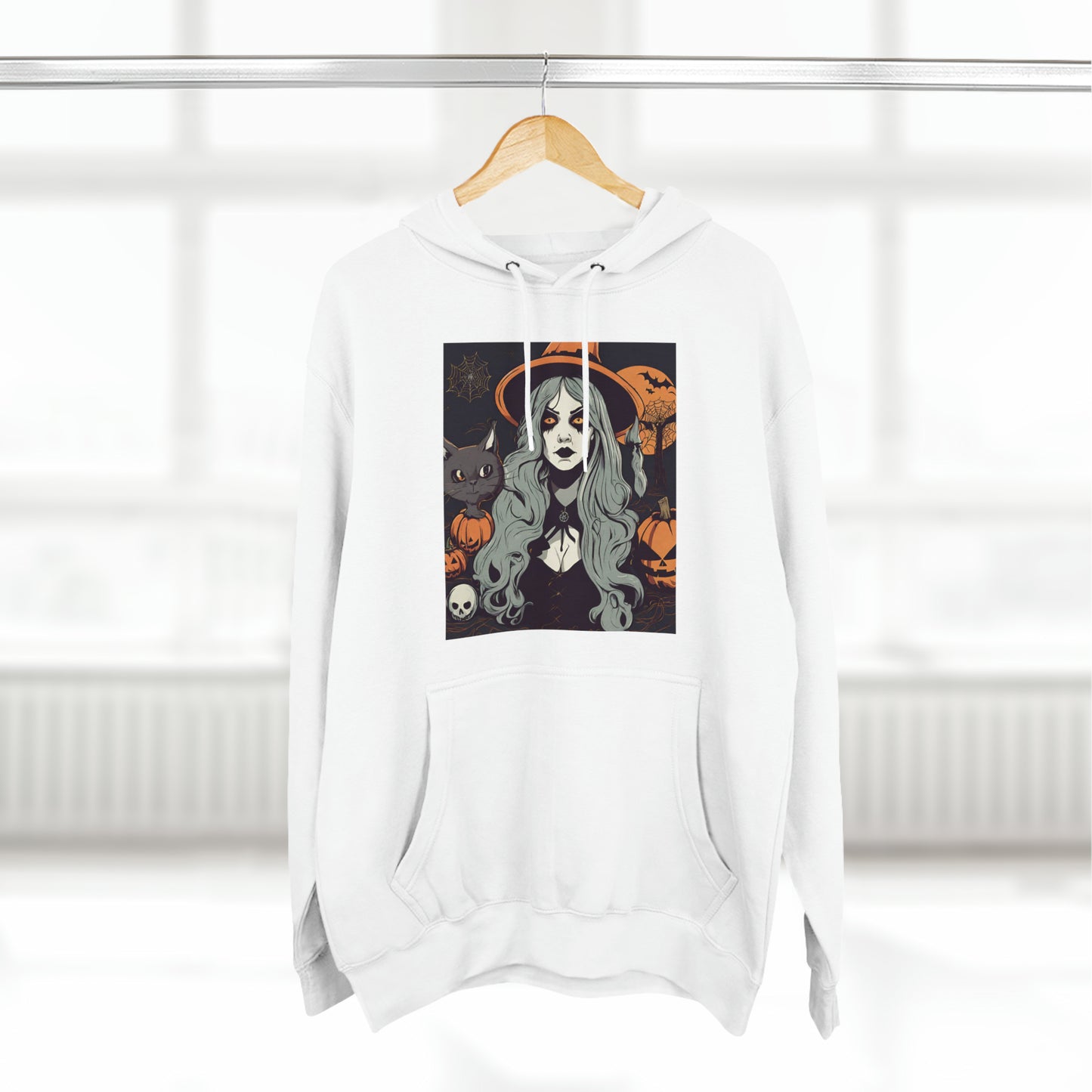 White Hoodie Halloween Hoodie Design for Sweatshirt Outfit Fall Petrova Designs