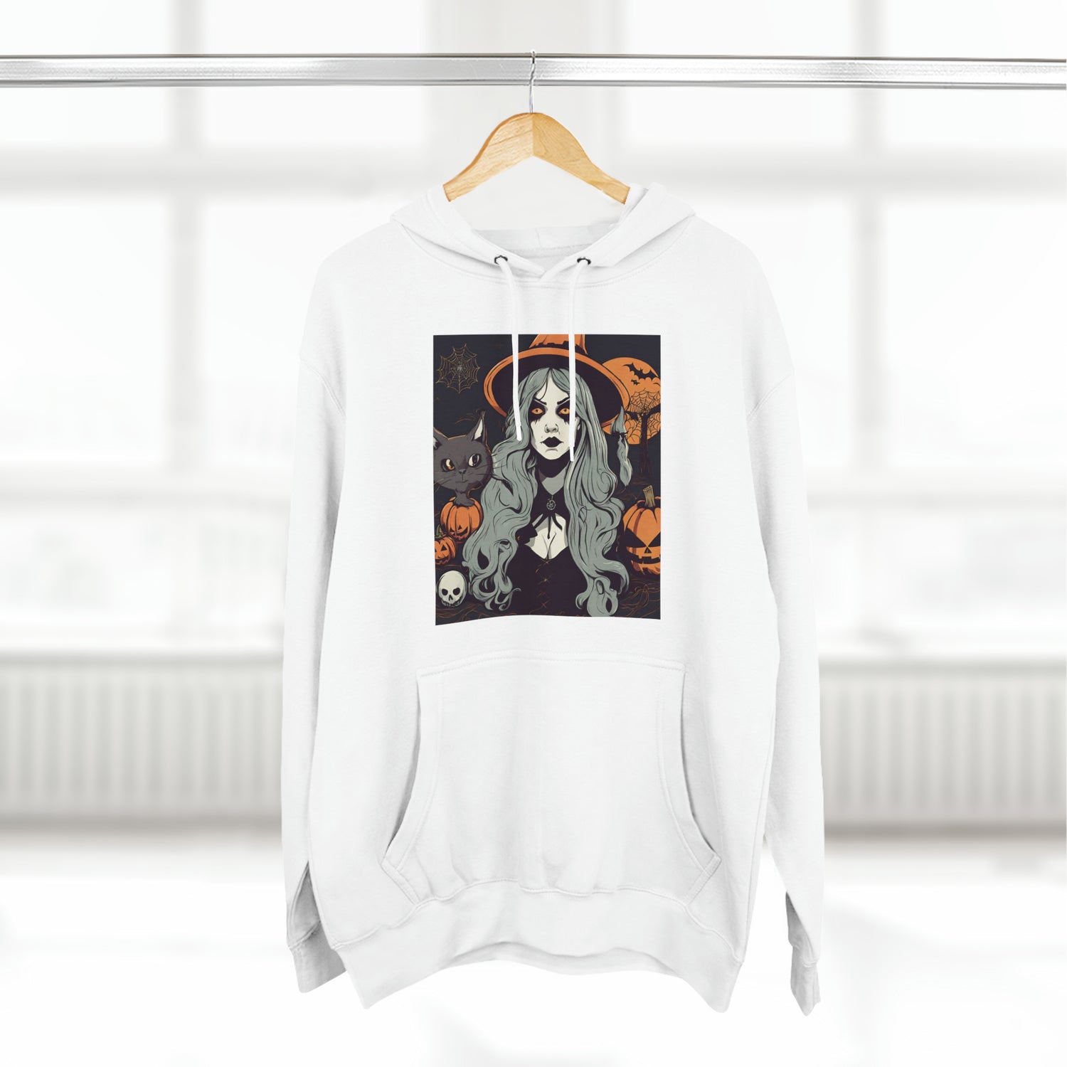 White Hoodie Halloween Hoodie Design for Sweatshirt Outfit Fall Petrova Designs