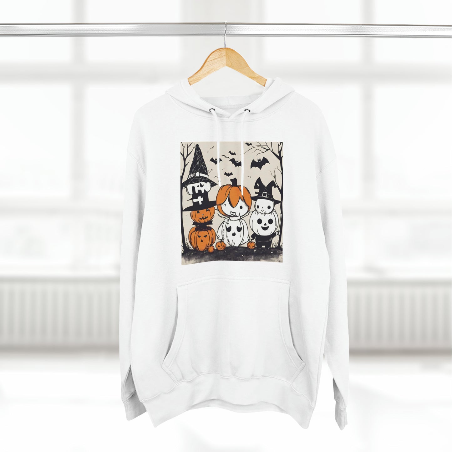 White Hoodie Halloween Hoodie Design for Sweatshirt Outfit Fall Petrova Designs