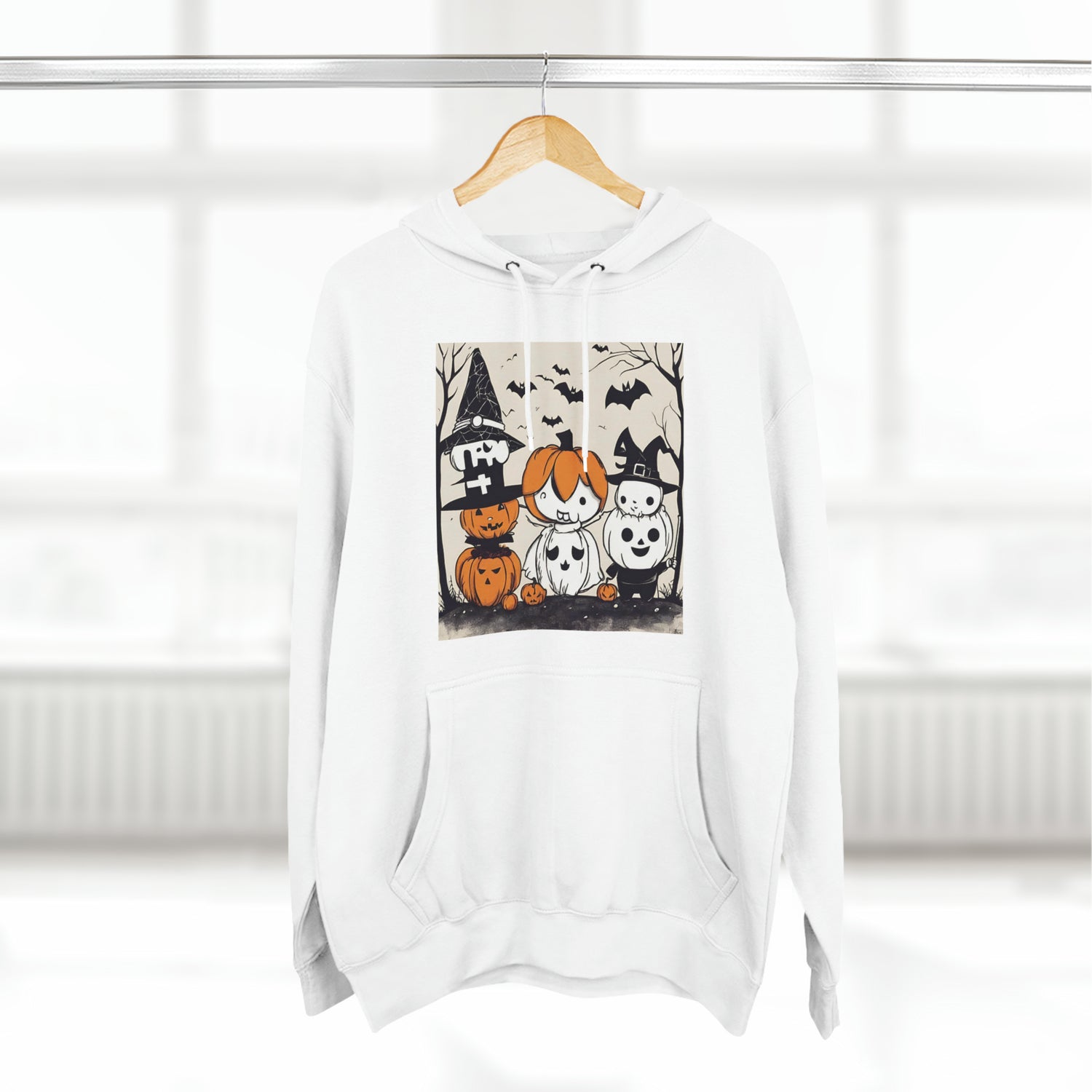 White Hoodie Halloween Hoodie Design for Sweatshirt Outfit Fall Petrova Designs