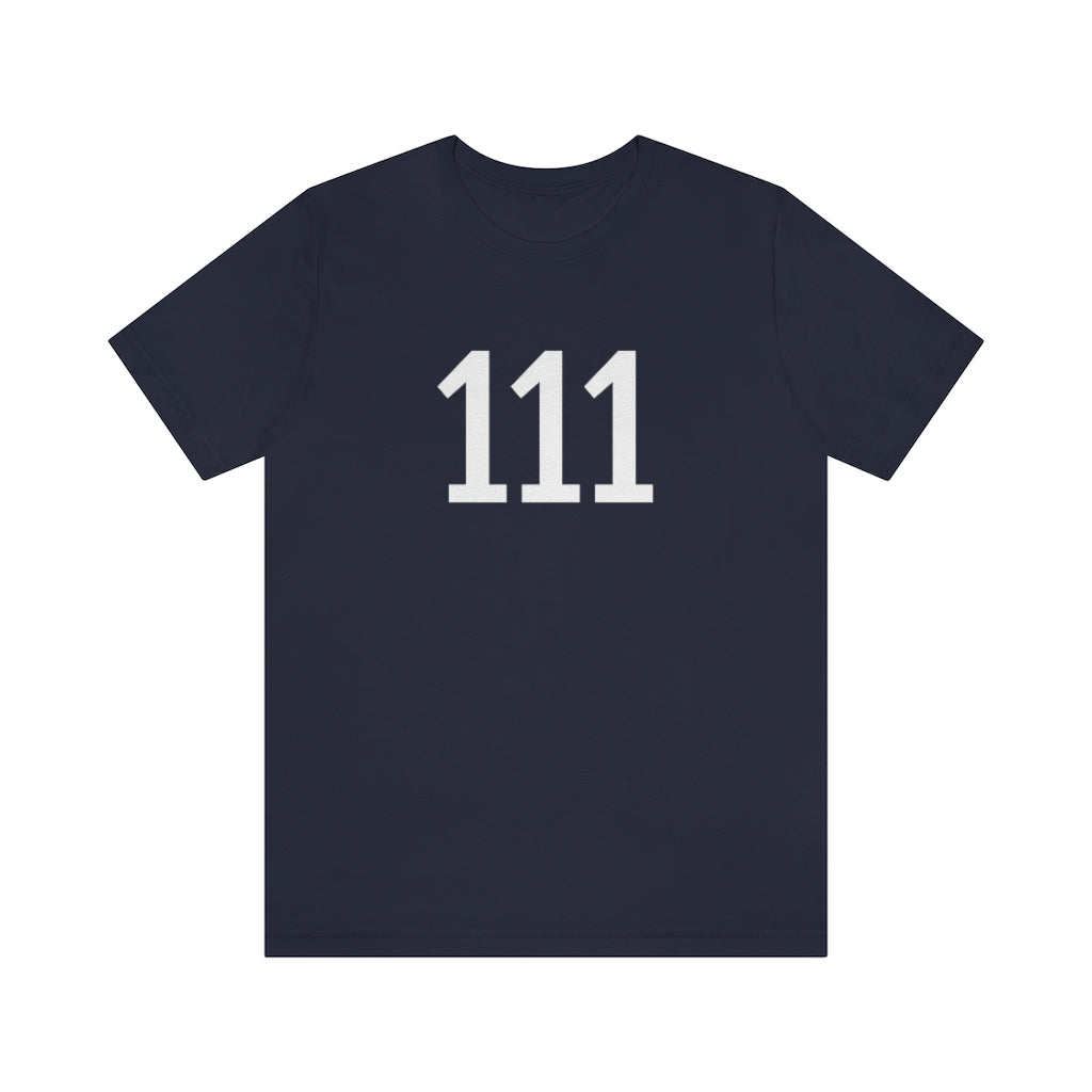 Navy T-Shirt 111 T-Shirt Angel Number Tee Shirt with Numbers On Them for Numbered Outfit Petrova Designs