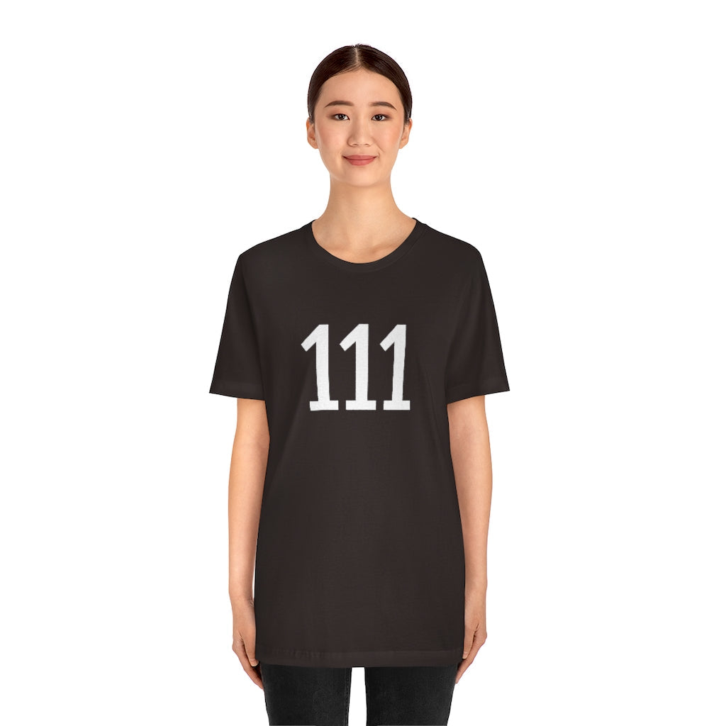T-Shirt 111 T-Shirt Angel Number Tee Shirt with Numbers On Them for Numbered Outfit Petrova Designs
