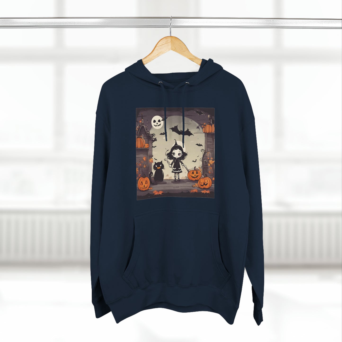 Navy Hoodie Halloween Hoodie Design for Sweatshirt Outfit Fall Petrova Designs