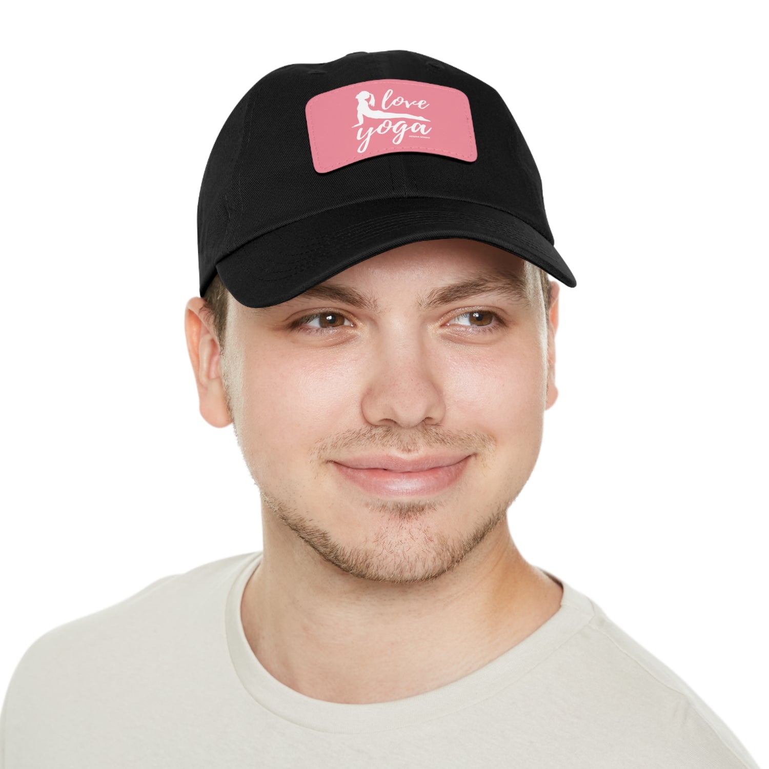 Hats Yoga Gifts | "Love Yoga" Dad Hat with Leather Patch | Petrova Designs