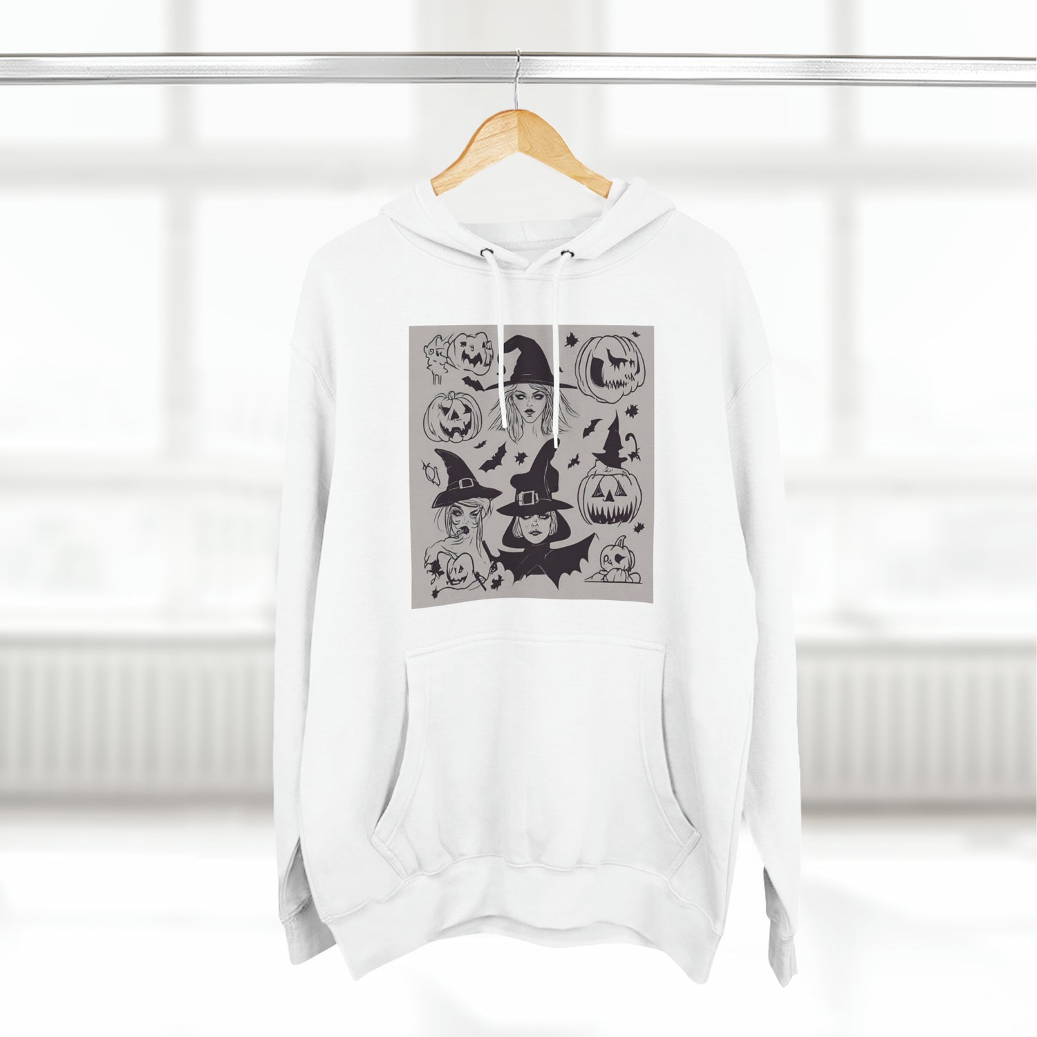 White Hoodie Halloween Sweatshirt Aesthetic for Hoody Halloween Costume this Fall Petrova Designs