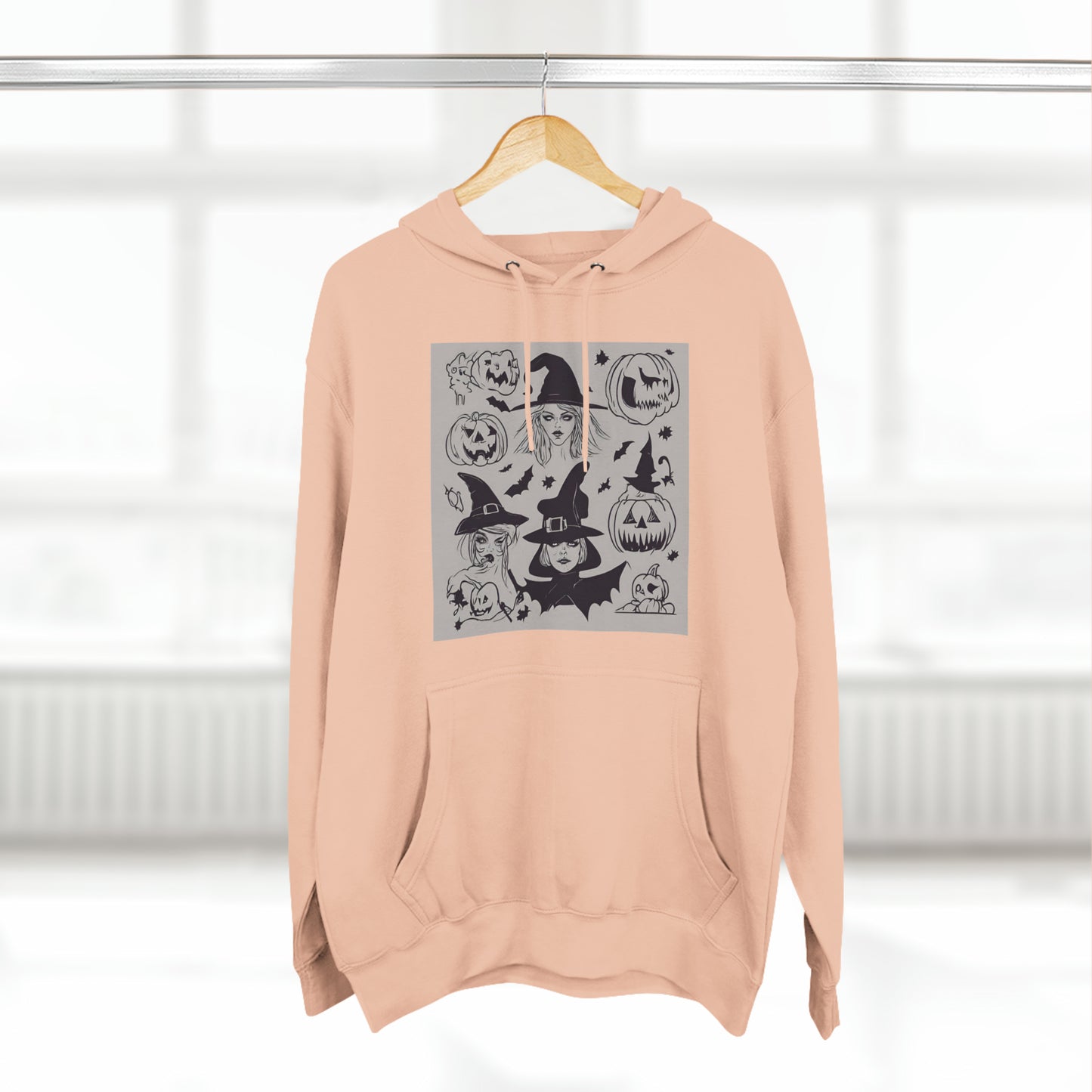 Pale Pink Hoodie Halloween Sweatshirt Aesthetic for Hoody Halloween Costume this Fall Petrova Designs