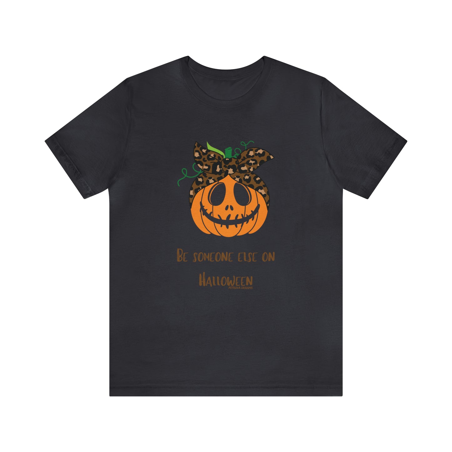 T-Shirt Halloween Shirts for Adults Halloween Black Shirts for Men and Women Pumpkin Petrova Designs