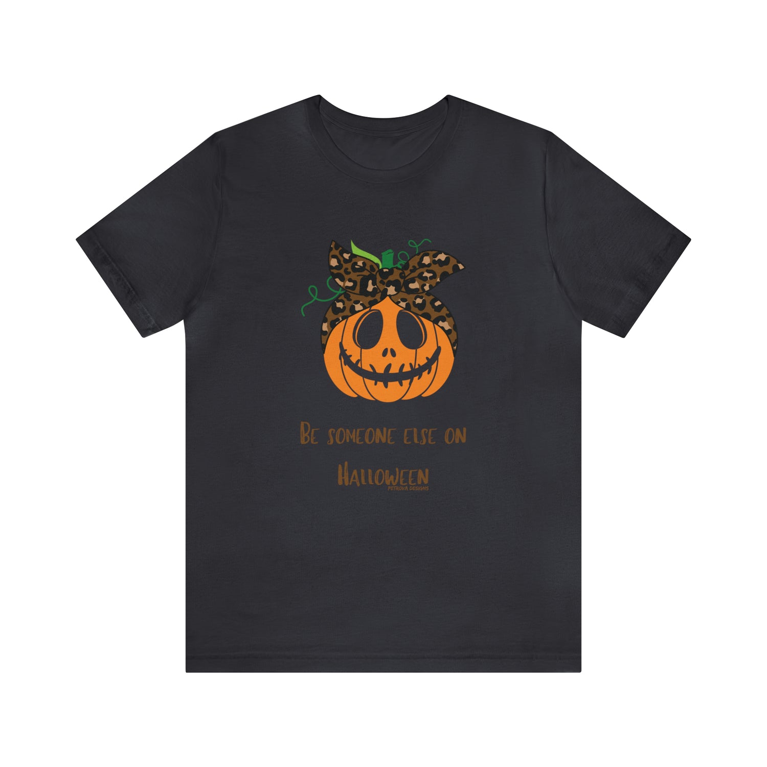 T-Shirt Halloween Shirts for Adults Halloween Black Shirts for Men and Women Pumpkin Petrova Designs