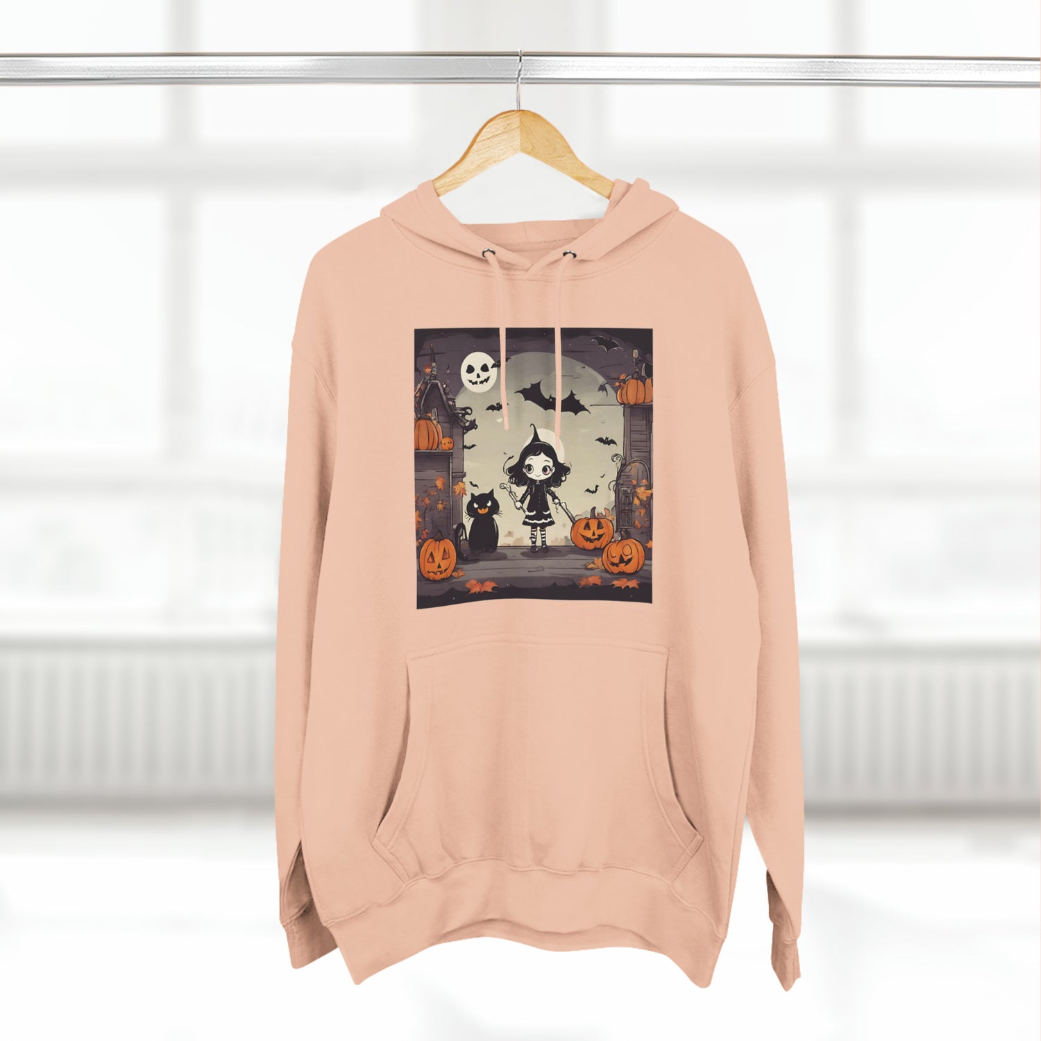 Pale Pink Hoodie Halloween Hoodie Design for Sweatshirt Outfit Fall Petrova Designs