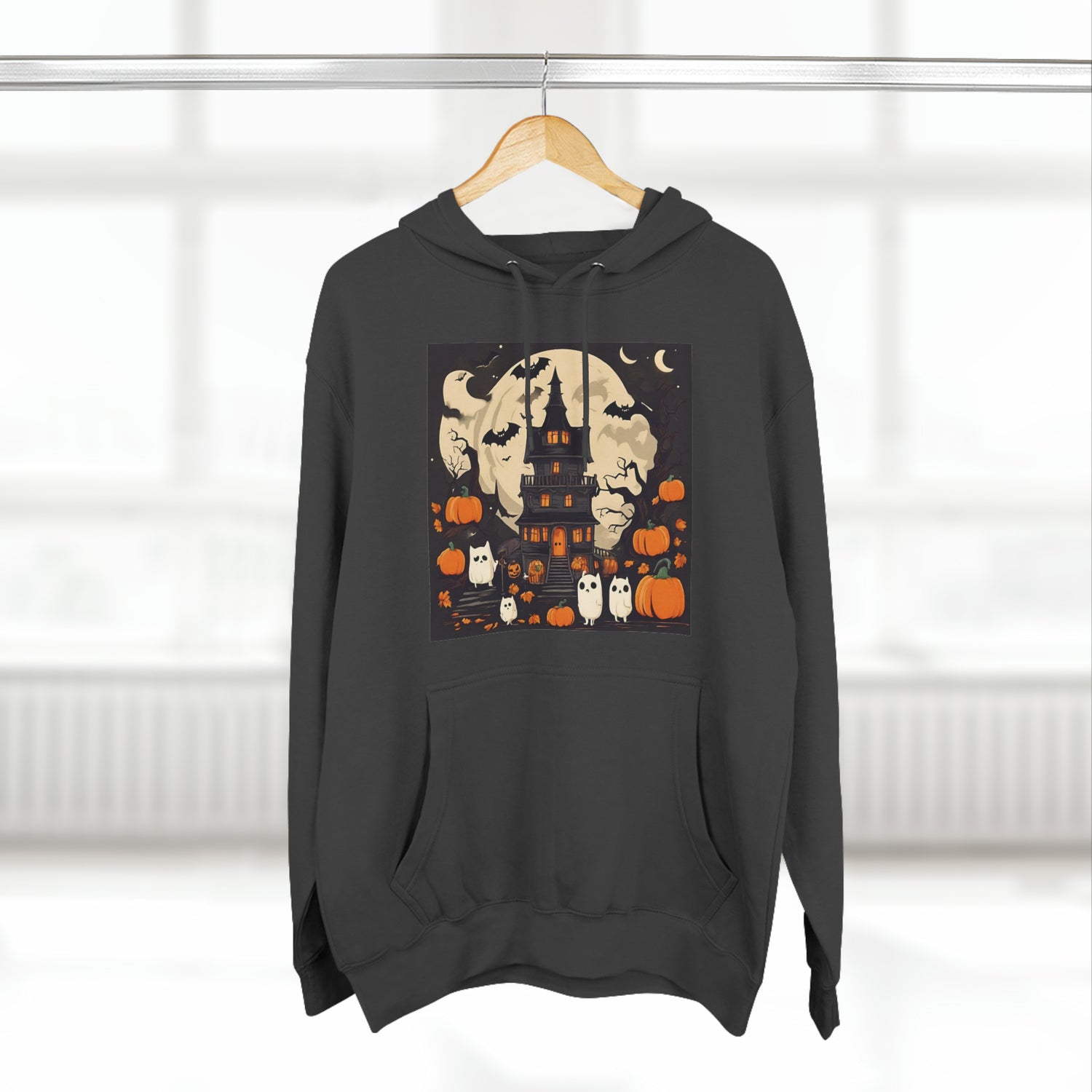 Charcoal Heather Hoodie Halloween Hoodie Design for Sweatshirt Outfit Fall Petrova Designs