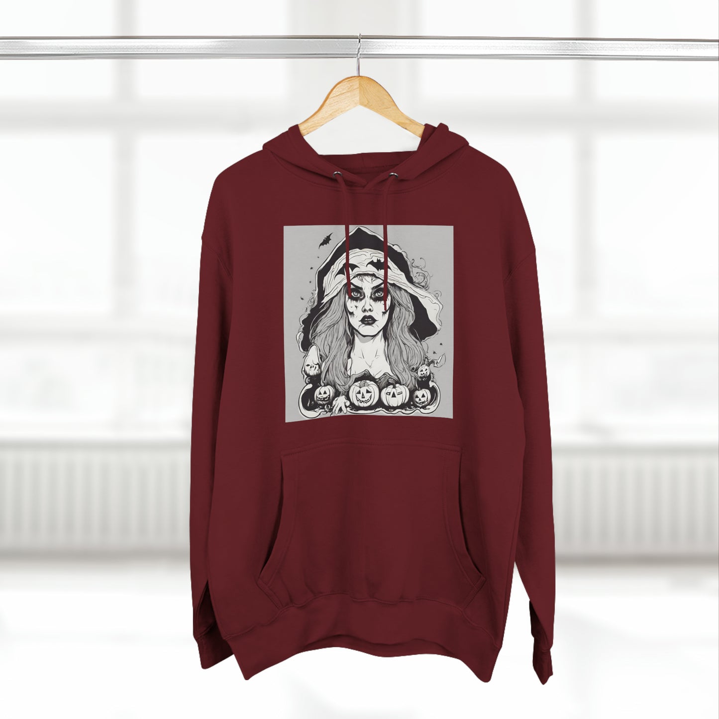 Burgundy Hoodie Halloween Hoodie Design for Sweatshirt Outfit Fall Petrova Designs