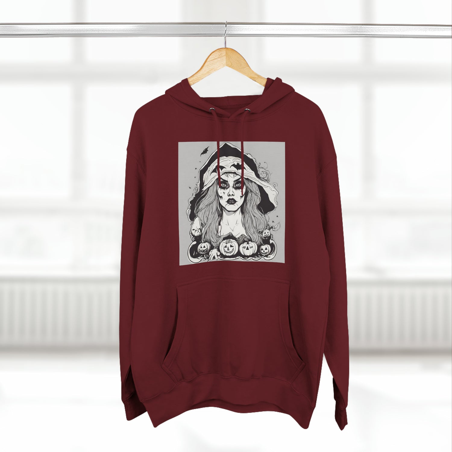 Burgundy Hoodie Halloween Hoodie Design for Sweatshirt Outfit Fall Petrova Designs