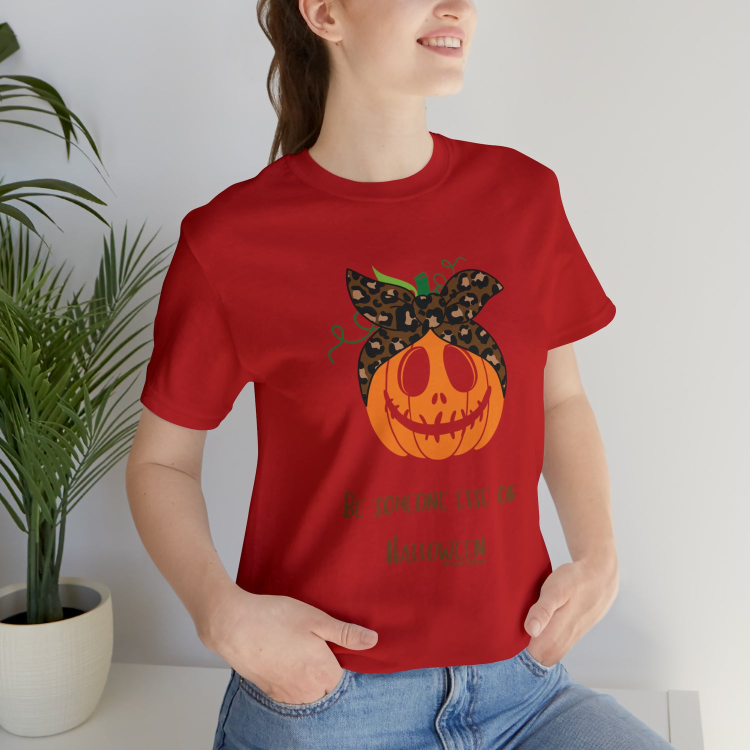 Red T-Shirt Halloween Shirts for Adults Halloween Black Shirts for Men and Women Pumpkin Petrova Designs