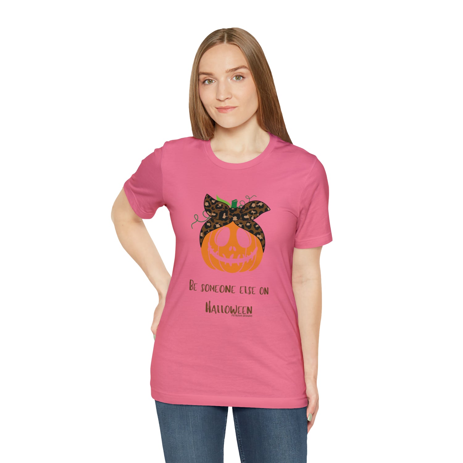 T-Shirt Halloween Shirts for Adults Halloween Black Shirts for Men and Women Pumpkin Petrova Designs