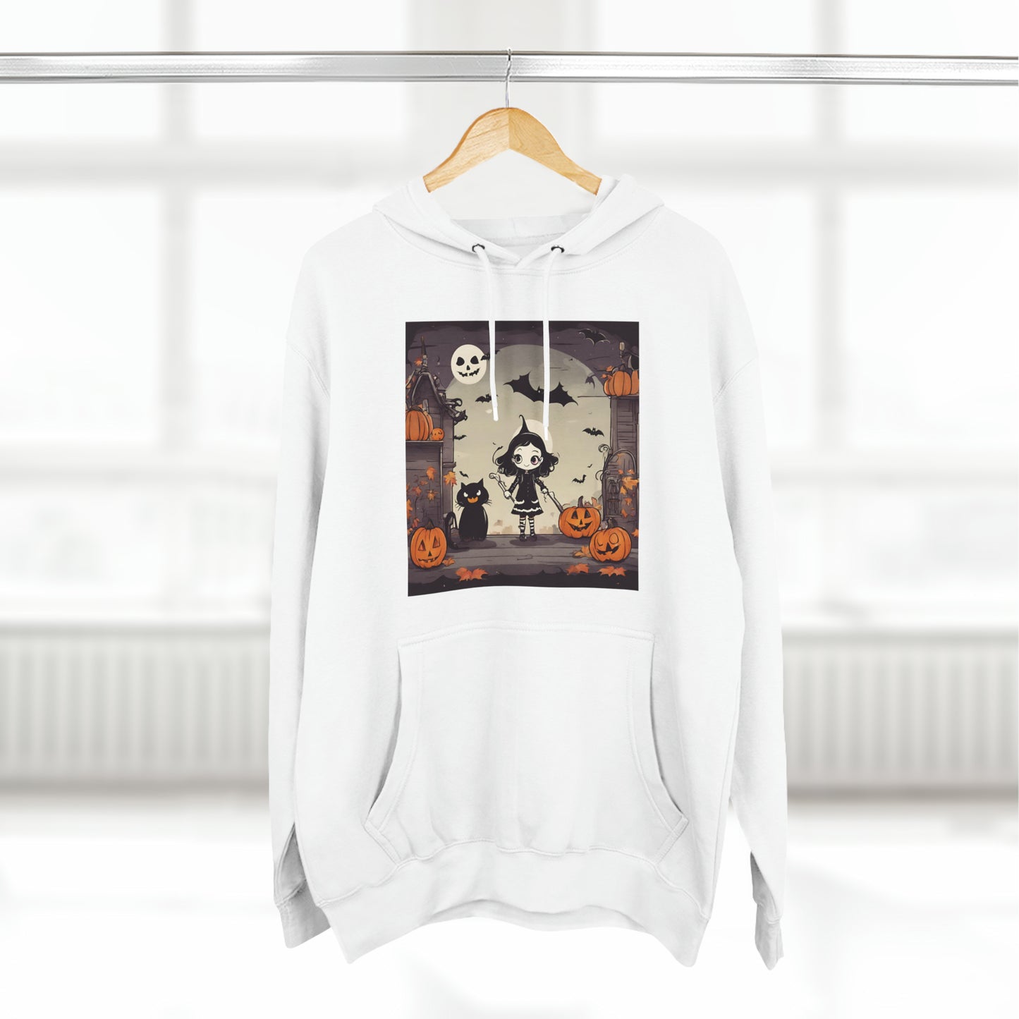 White Hoodie Halloween Hoodie Design for Sweatshirt Outfit Fall Petrova Designs