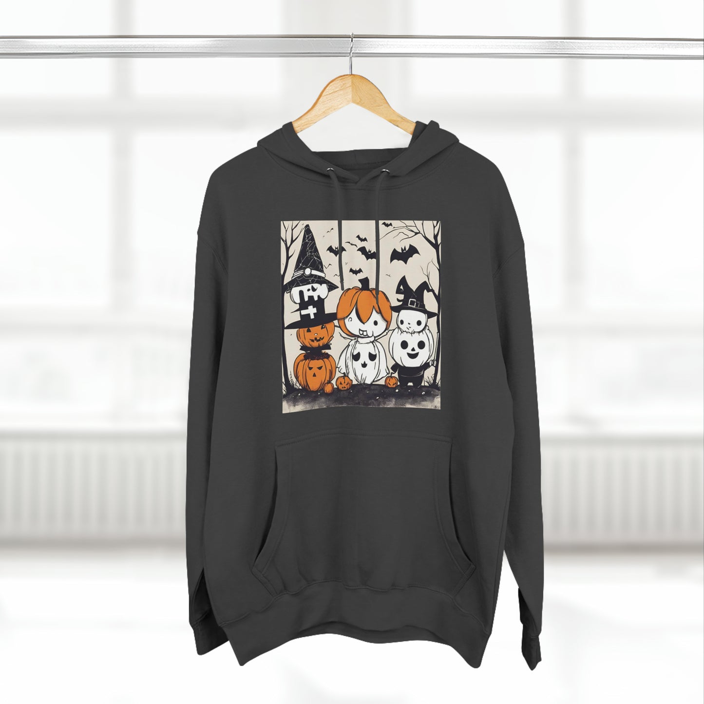 Charcoal Heather Hoodie Halloween Hoodie Design for Sweatshirt Outfit Fall Petrova Designs