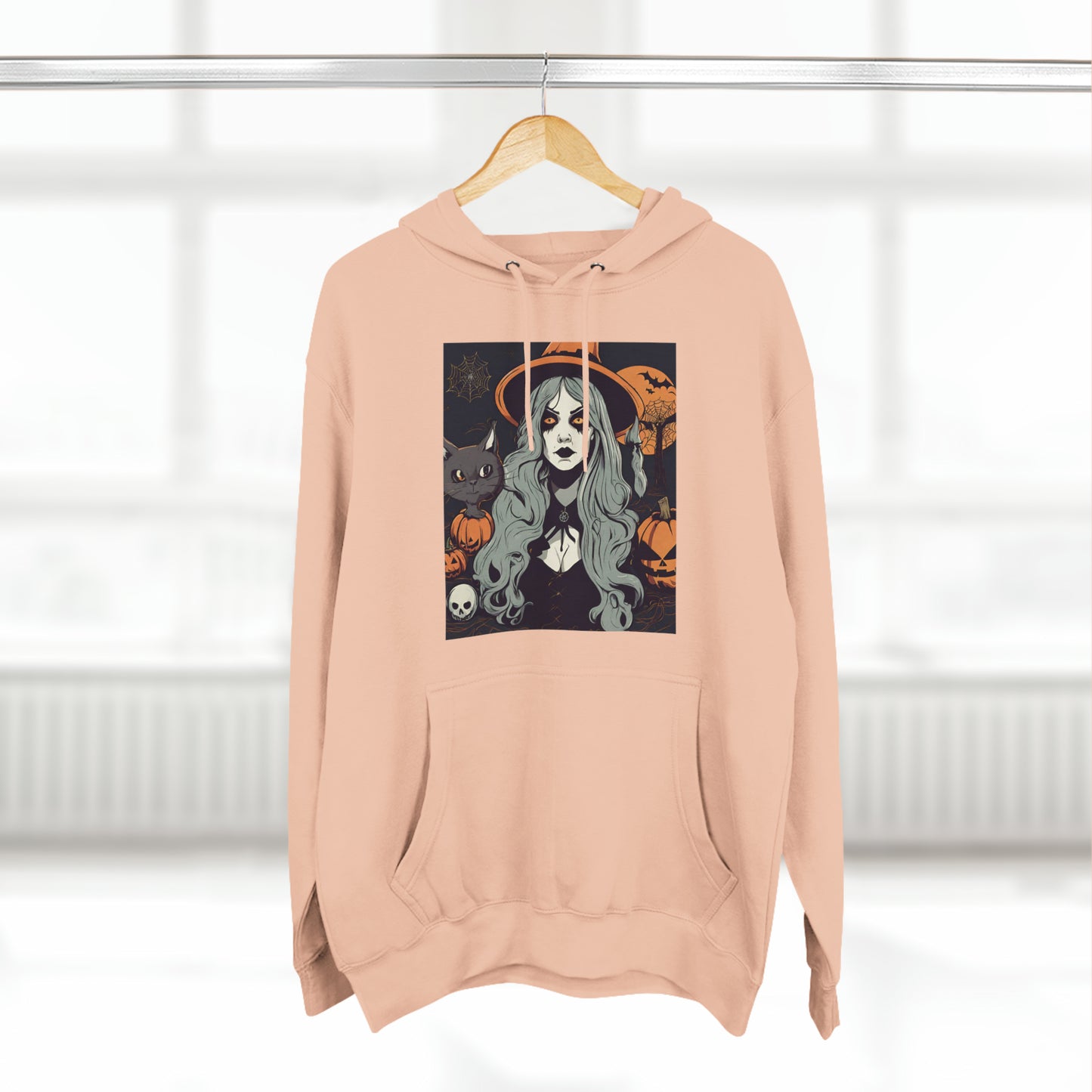 Pale Pink Hoodie Halloween Hoodie Design for Sweatshirt Outfit Fall Petrova Designs