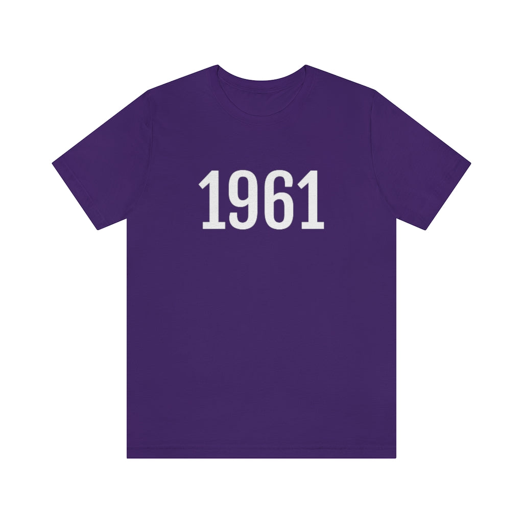 Team Purple T-Shirt 1961 Tee Shirt with Numbers On Them for Numbered T-Shirt Outfit Numerology Aesthetic Petrova Designs