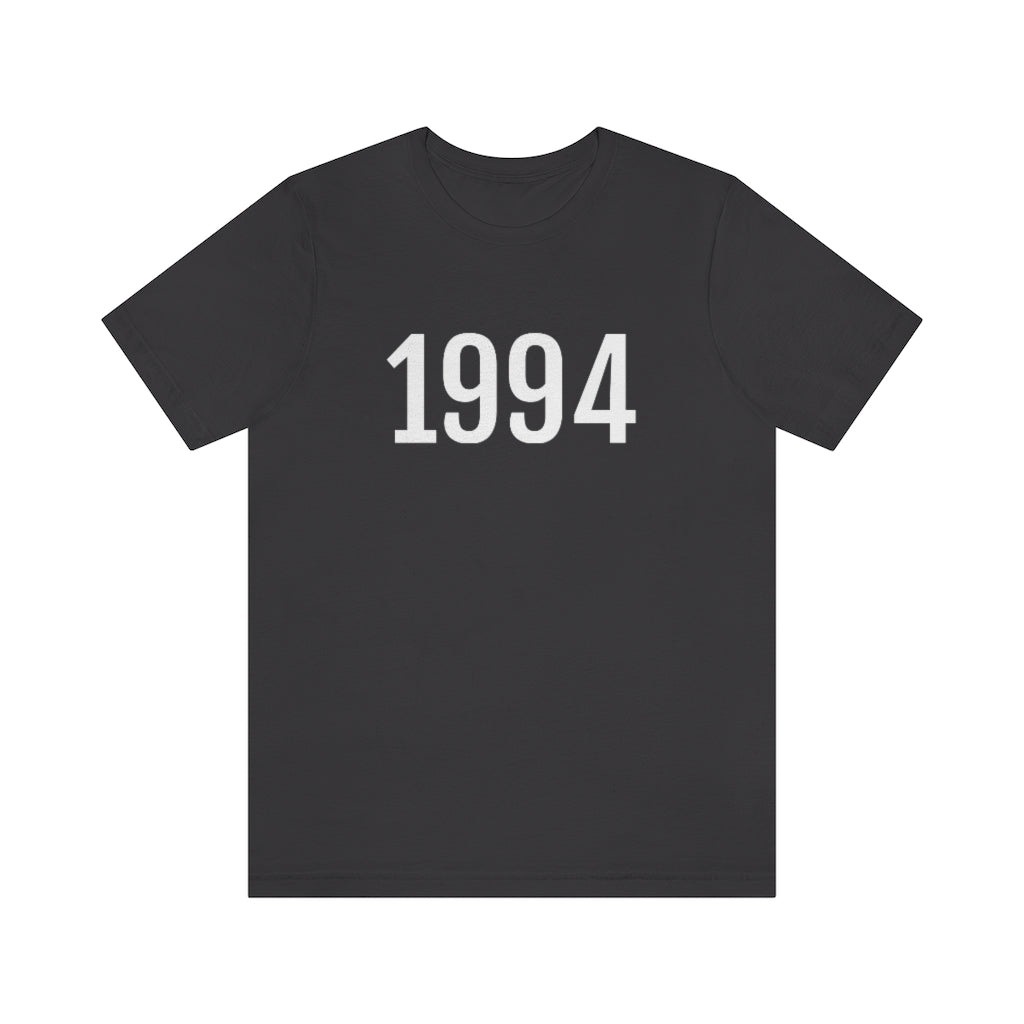 Dark Grey T-Shirt 1994 Tee Shirt with Numbers On Them for Numbered T-Shirt Outfit Numerology Aesthetic Petrova Designs