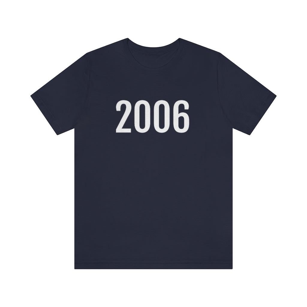 Navy T-Shirt 2006 Numbered T Shirt with Number On Them for Numerological Black Tshirt Outfit Petrova Designs