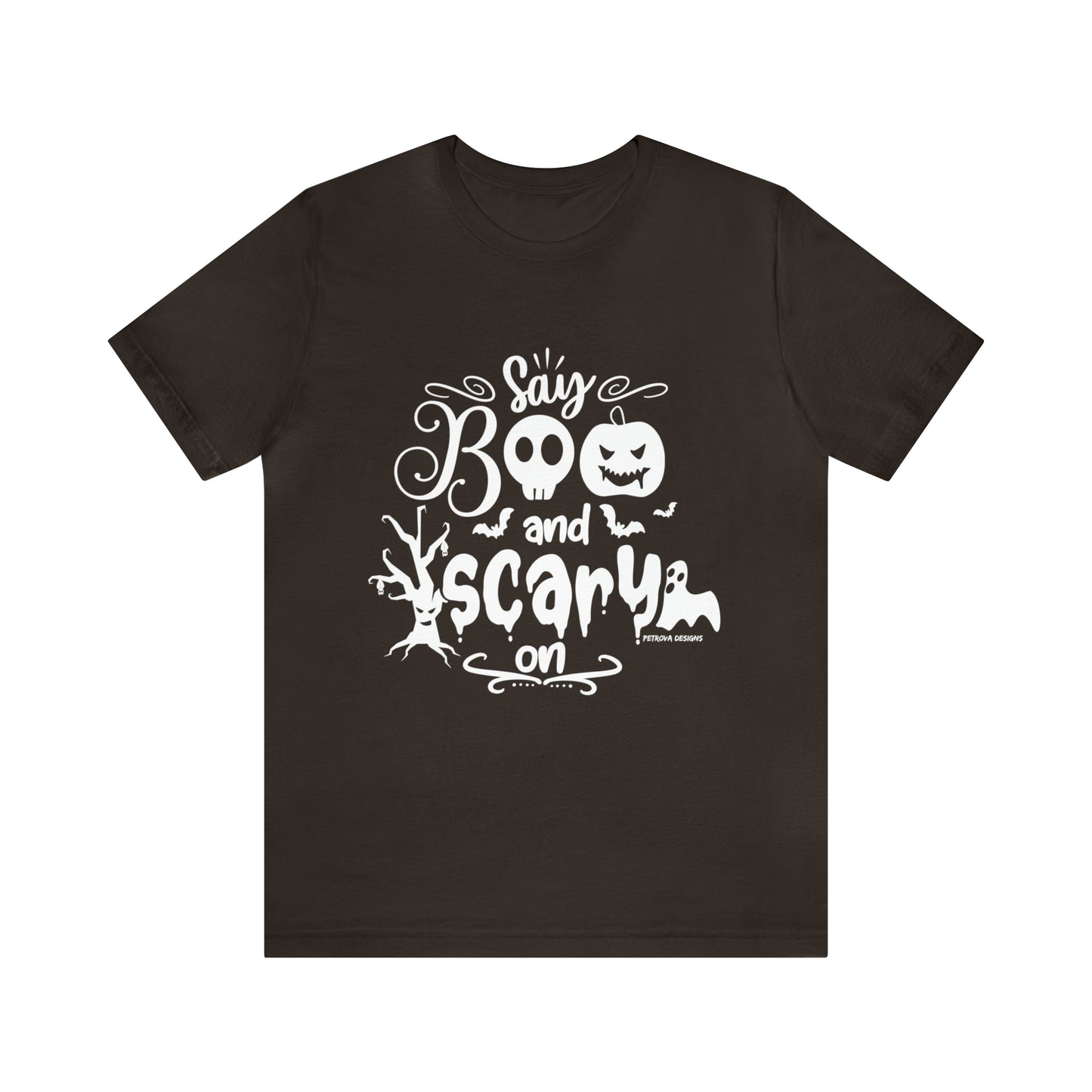 T-Shirt Halloween Shirts for Adults Halloween Black Shirts for Men and Women Scary Petrova Designs