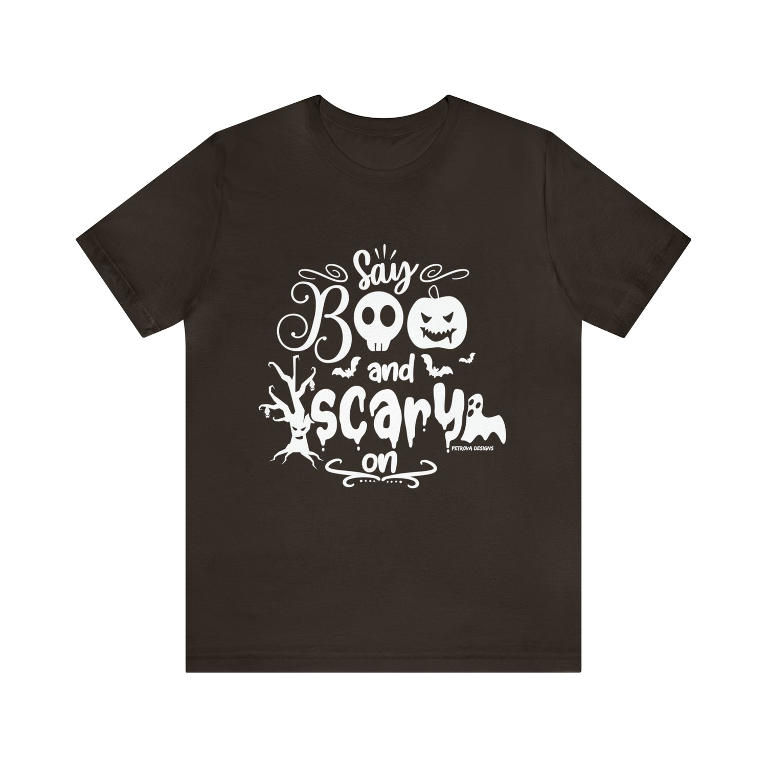 T-Shirt Halloween Shirts for Adults Halloween Black Shirts for Men and Women Scary Petrova Designs