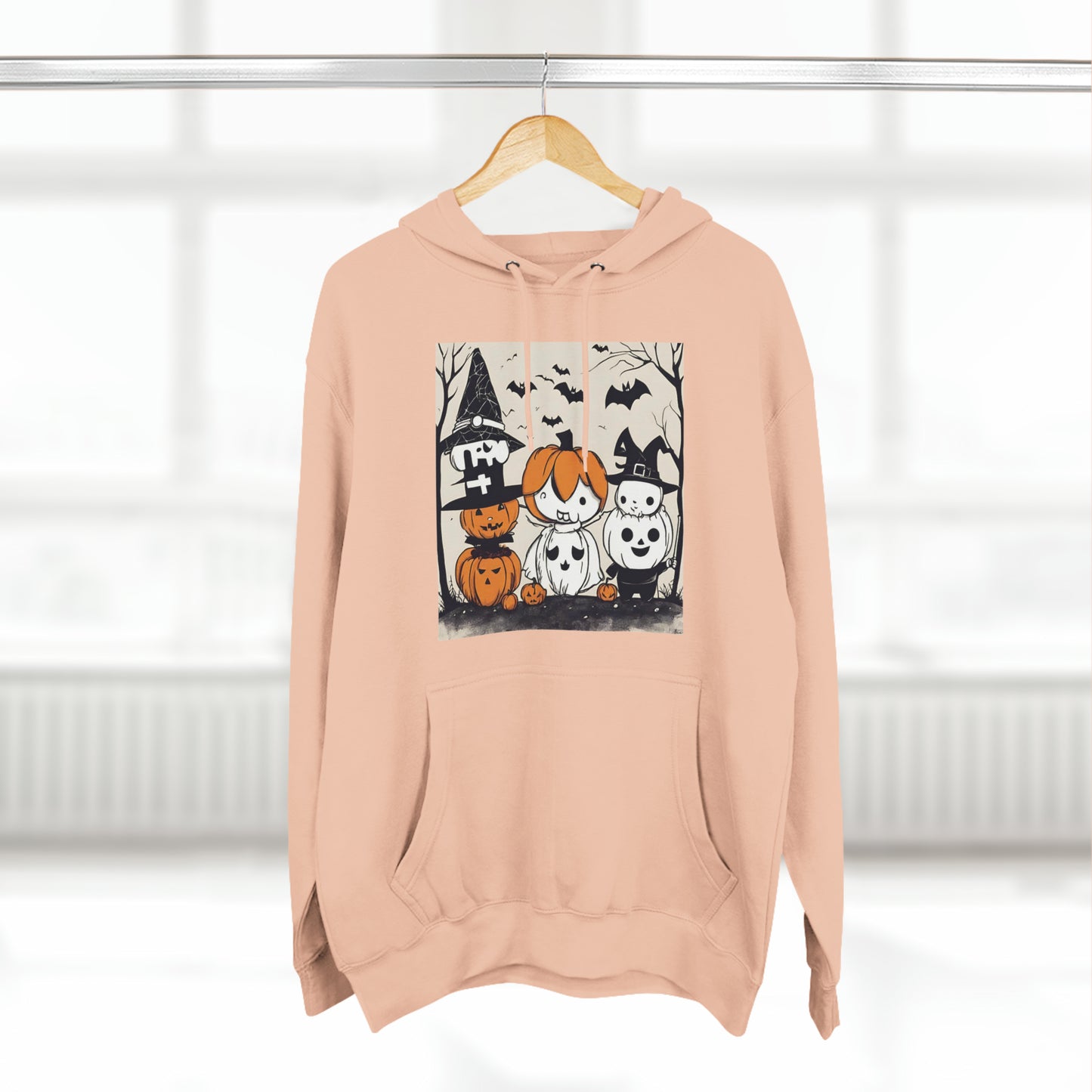 Pale Pink Hoodie Halloween Hoodie Design for Sweatshirt Outfit Fall Petrova Designs