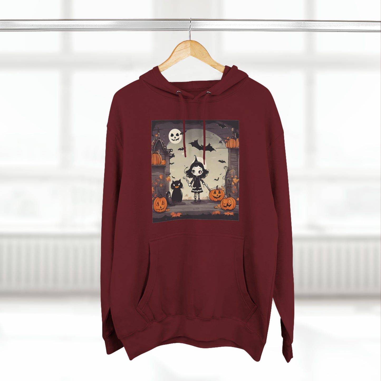 Burgundy Hoodie Halloween Hoodie Design for Sweatshirt Outfit Fall Petrova Designs