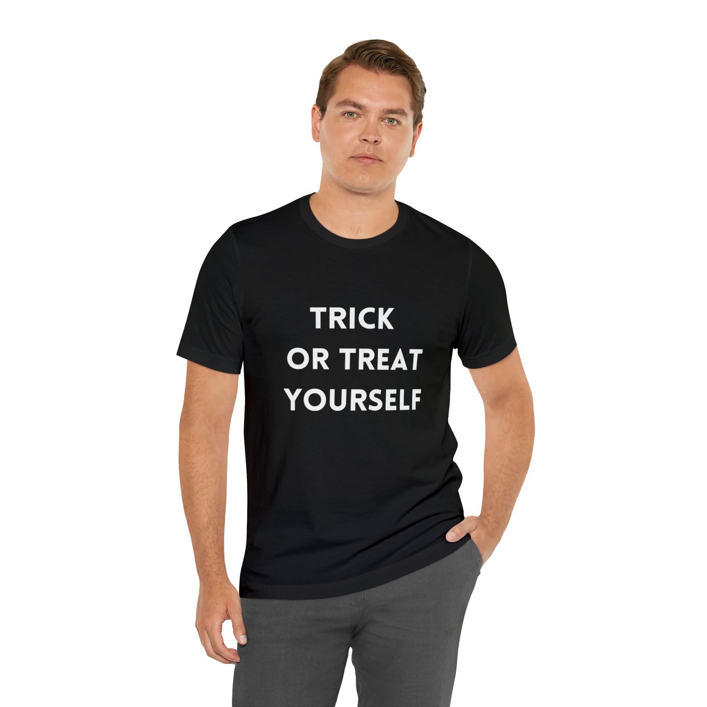 T-Shirt Shirt Halloween for Men & Women Short Sleeved Shirts for Halloween Outfit Trick or Treat Petrova Designs