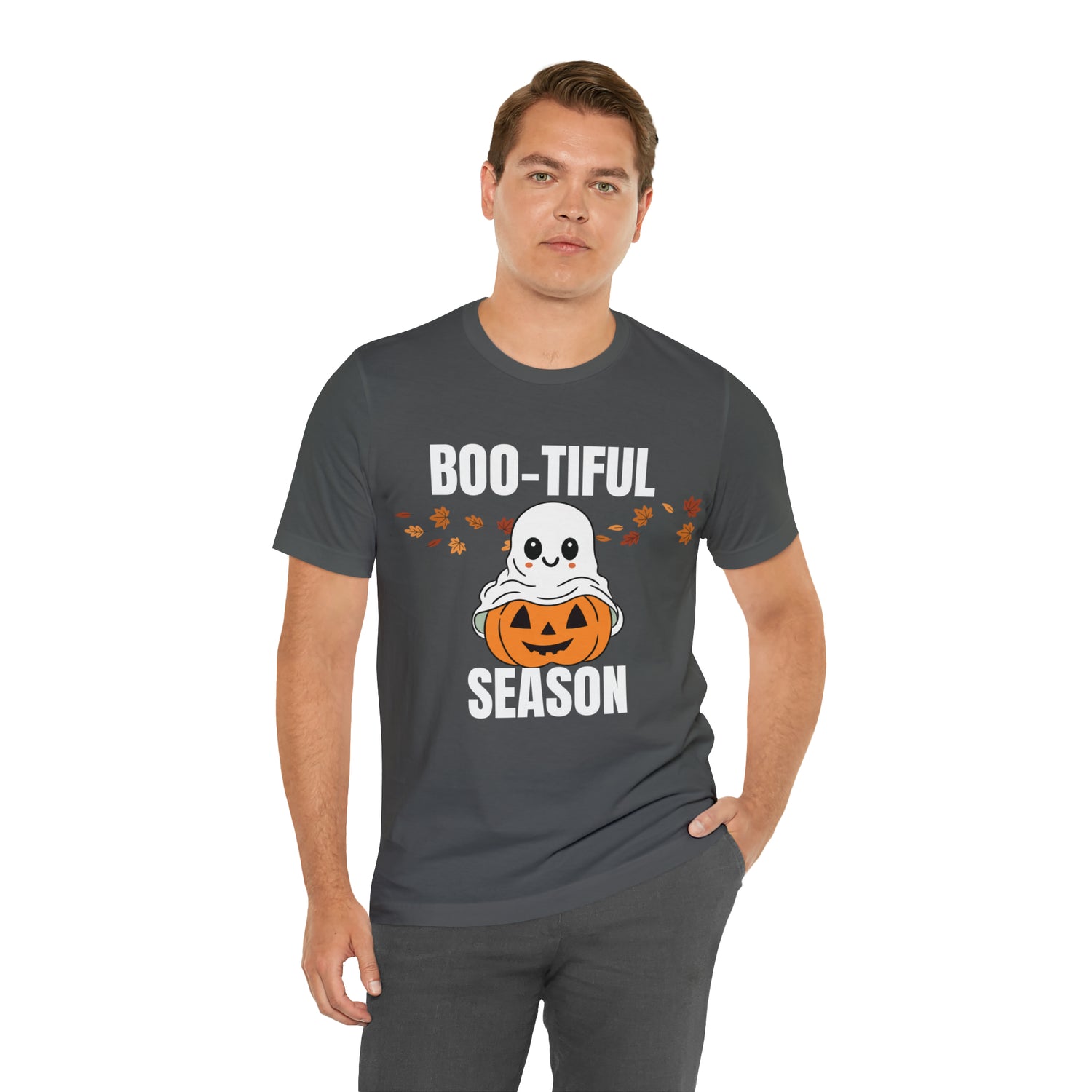 T-Shirt Shirt Halloween for Men & Women Short Sleeved Shirts for Halloween Outfit Cute Pumpkin Petrova Designs