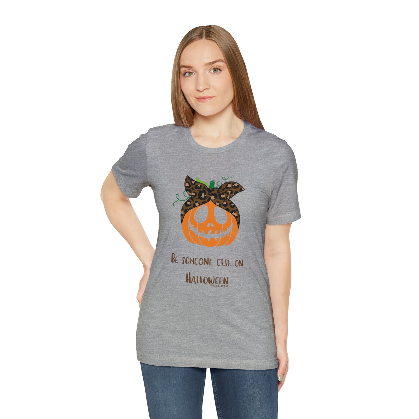 T-Shirt Halloween Shirts for Adults Halloween Black Shirts for Men and Women Pumpkin Petrova Designs