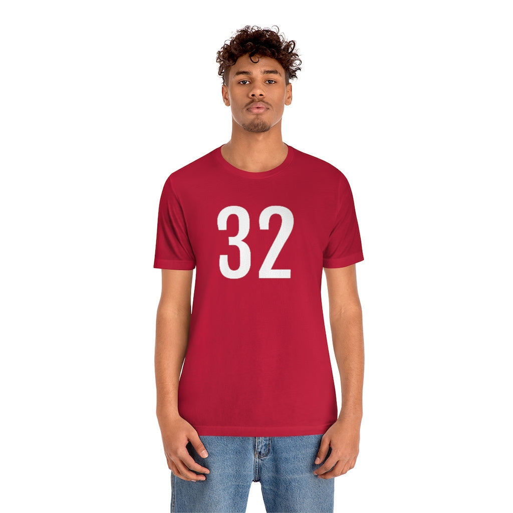 T-Shirt 32 Numbered Tee Shirt with Numbers On Them for Numbered T-Shirt Outfit Petrova Designs